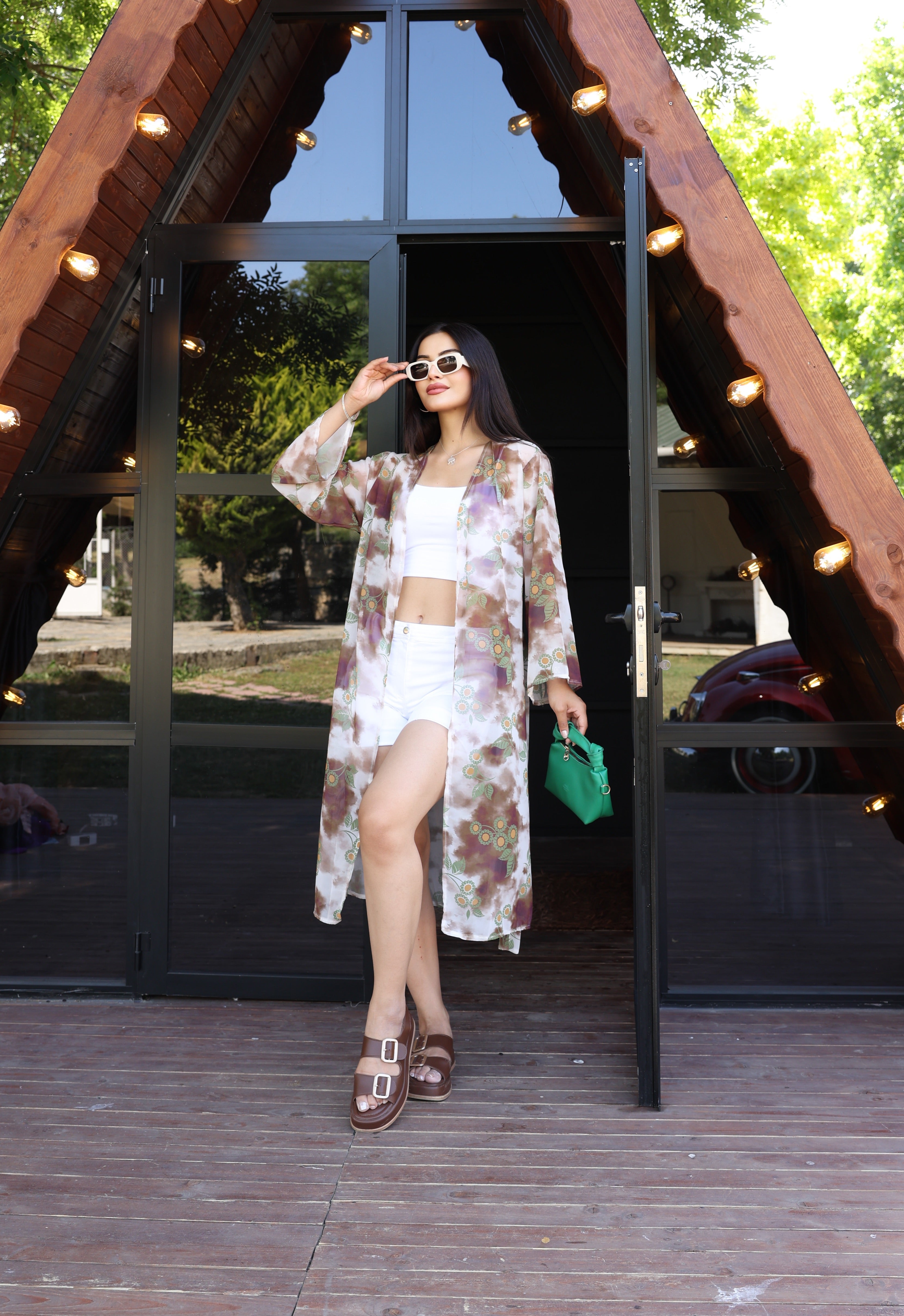 Şık, Hafif ve Çok Yönlü – Standart Beden Desenli Kimono