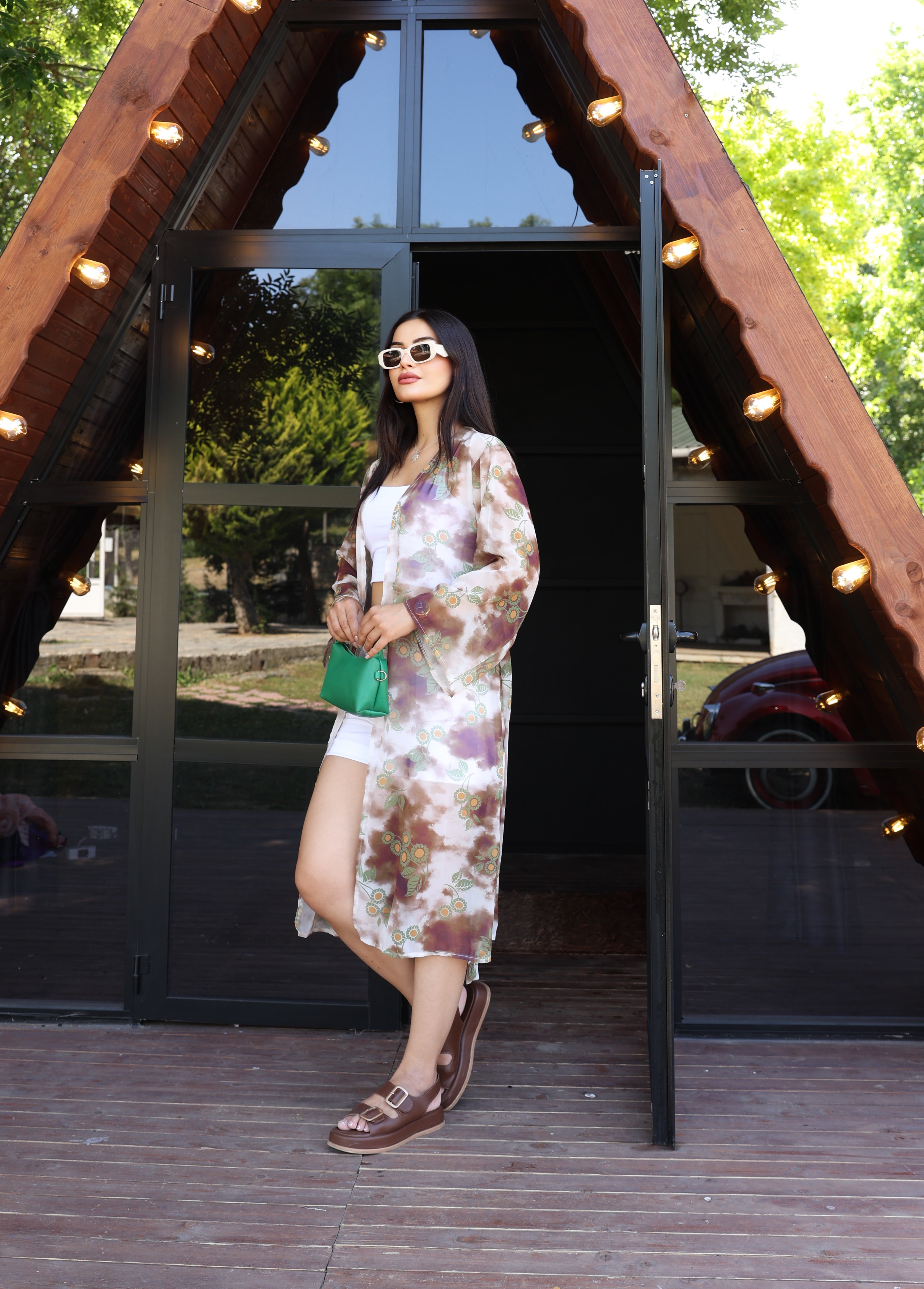 Şık, Hafif ve Çok Yönlü – Standart Beden Desenli Kimono