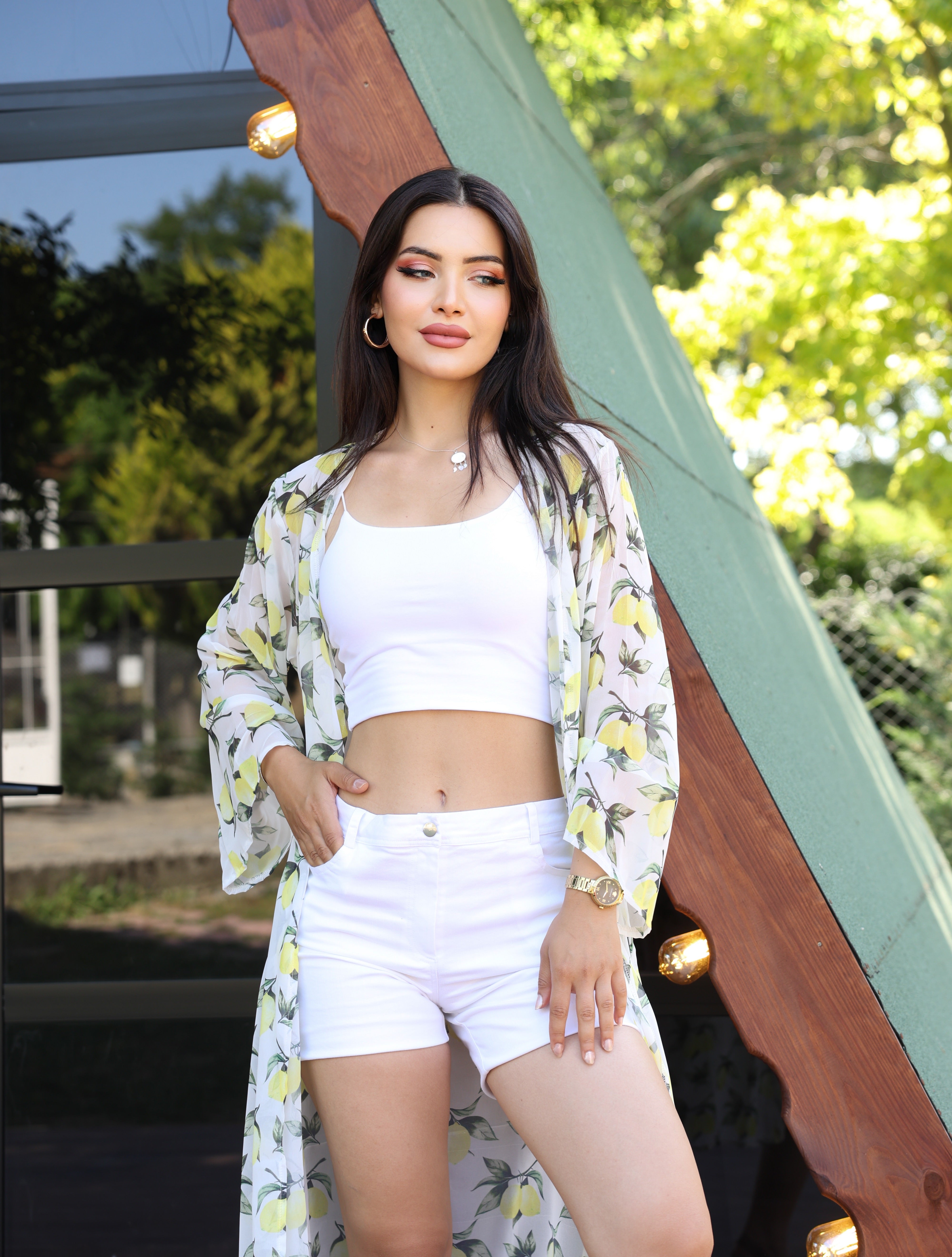 Şık, Hafif ve Çok Yönlü – Standart Beden Desenli Kimono