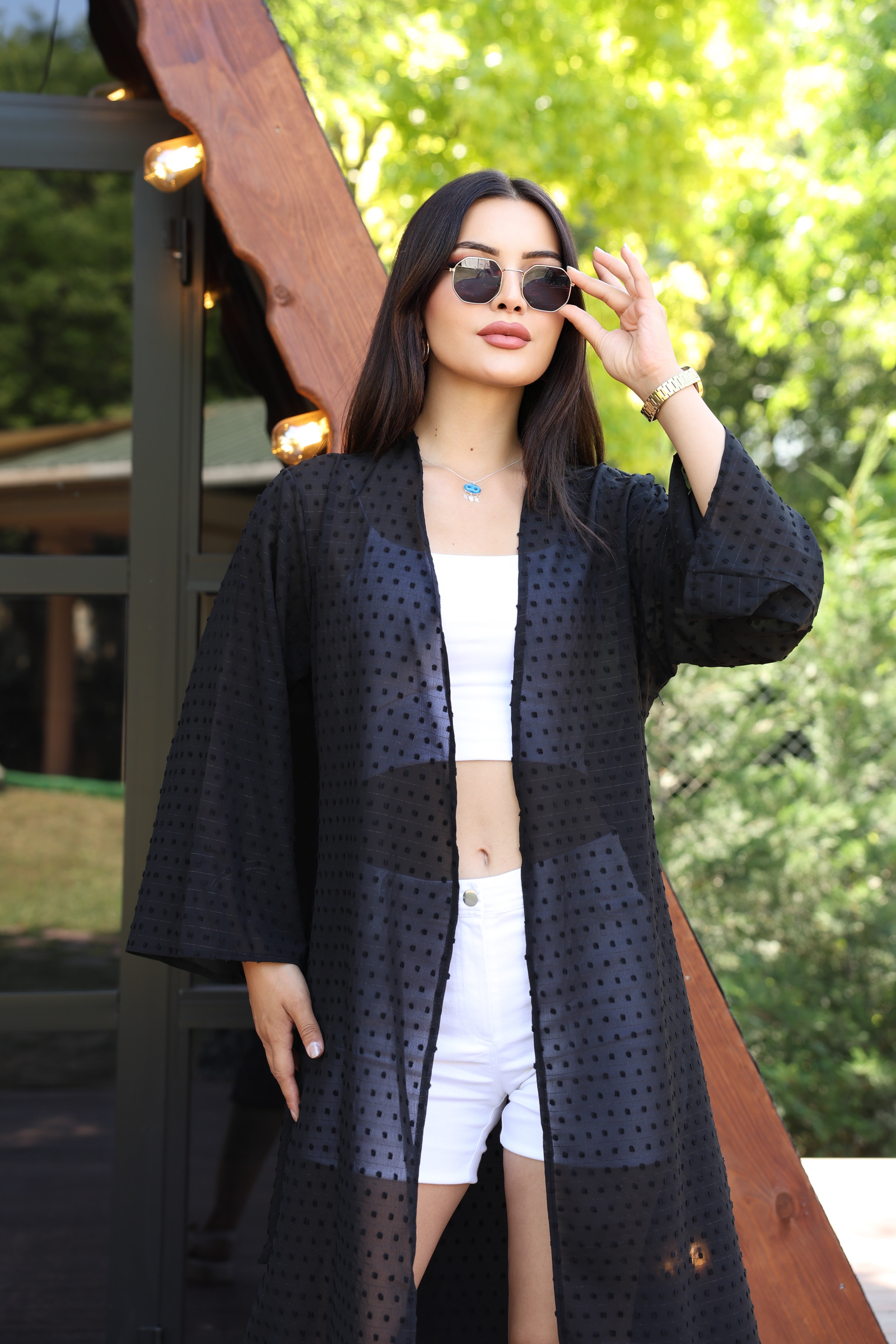 Şık, Hafif ve Çok Yönlü – Standart Beden Desenli Kimono