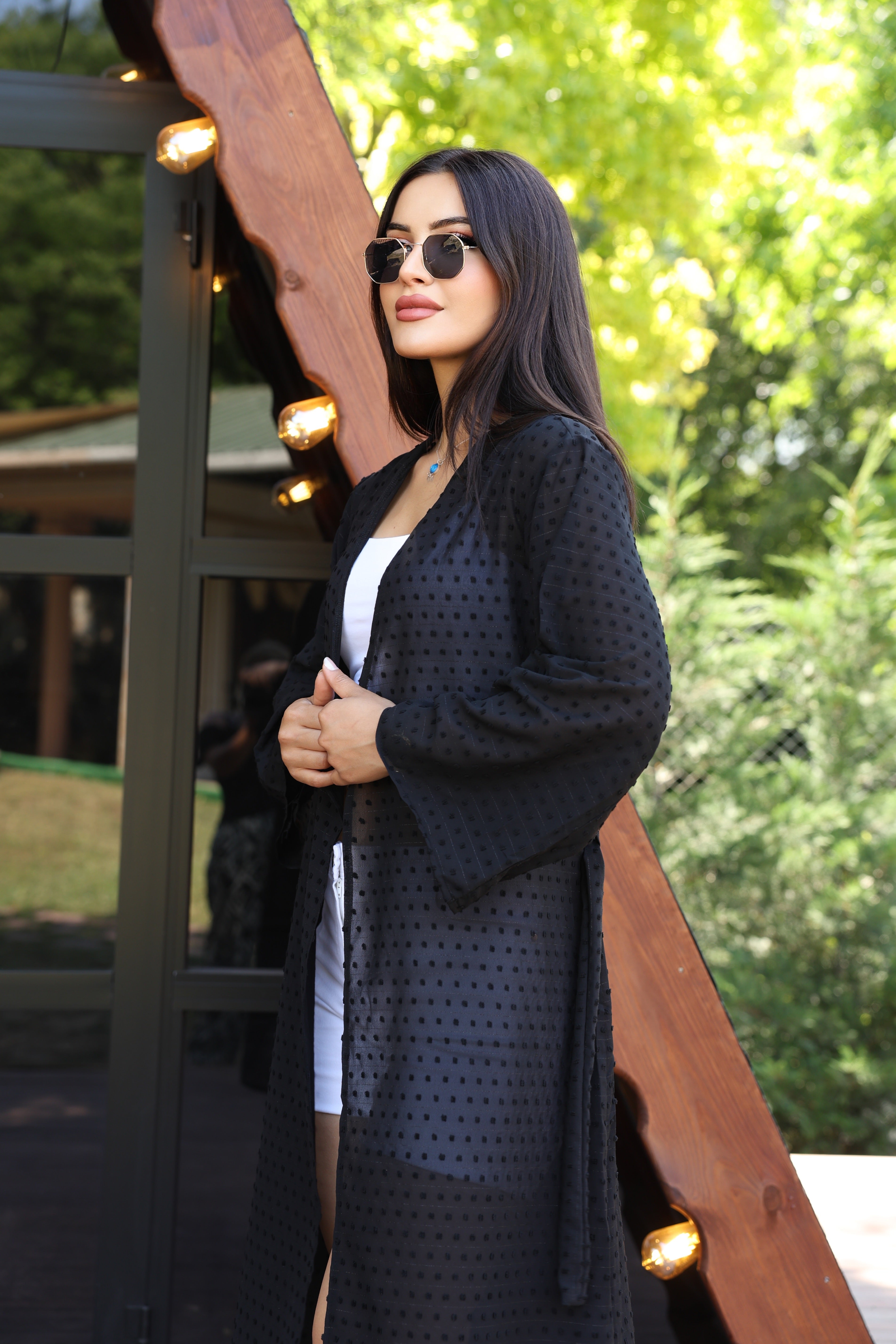 Şık, Hafif ve Çok Yönlü – Standart Beden Desenli Kimono