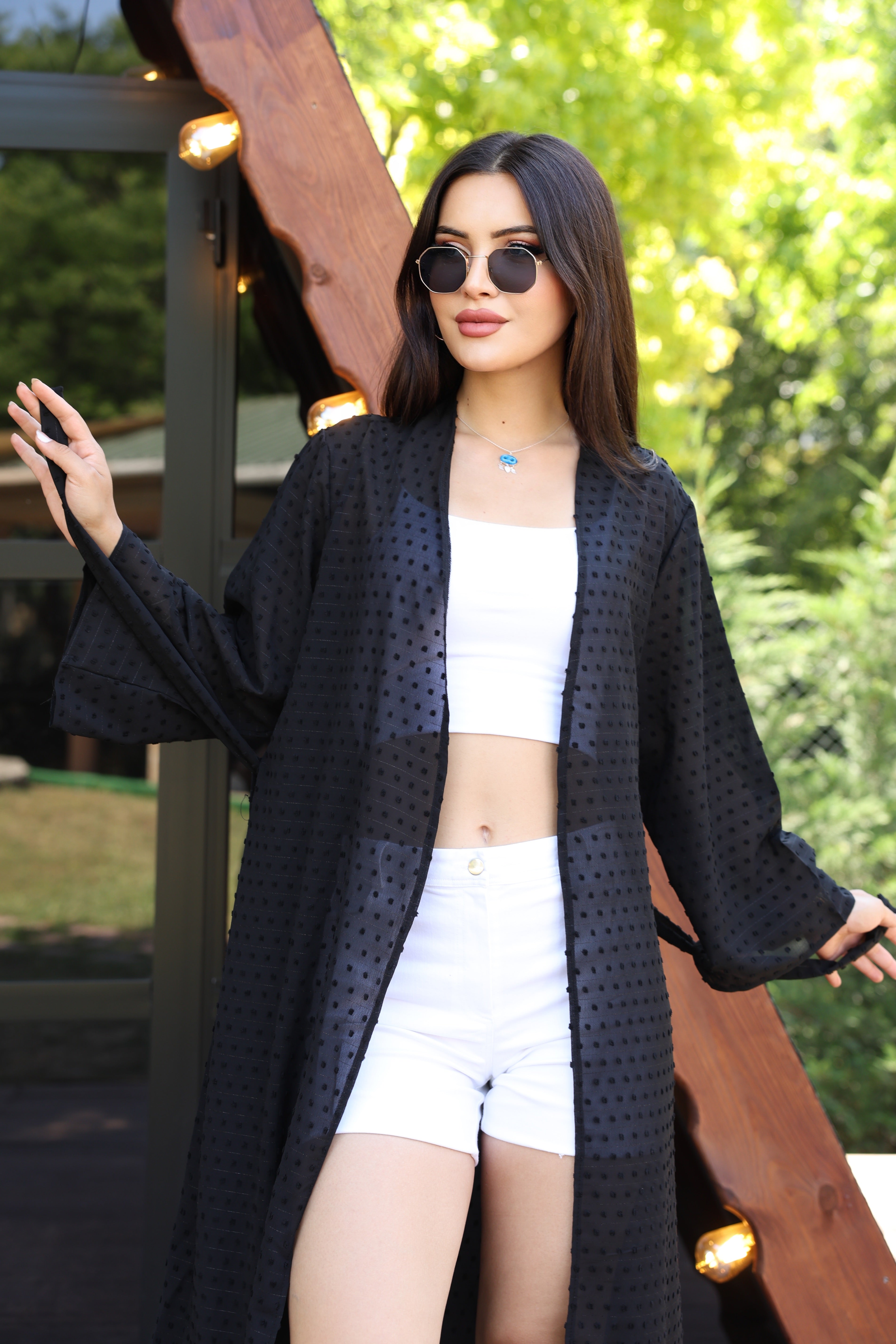 Şık, Hafif ve Çok Yönlü – Standart Beden Desenli Kimono