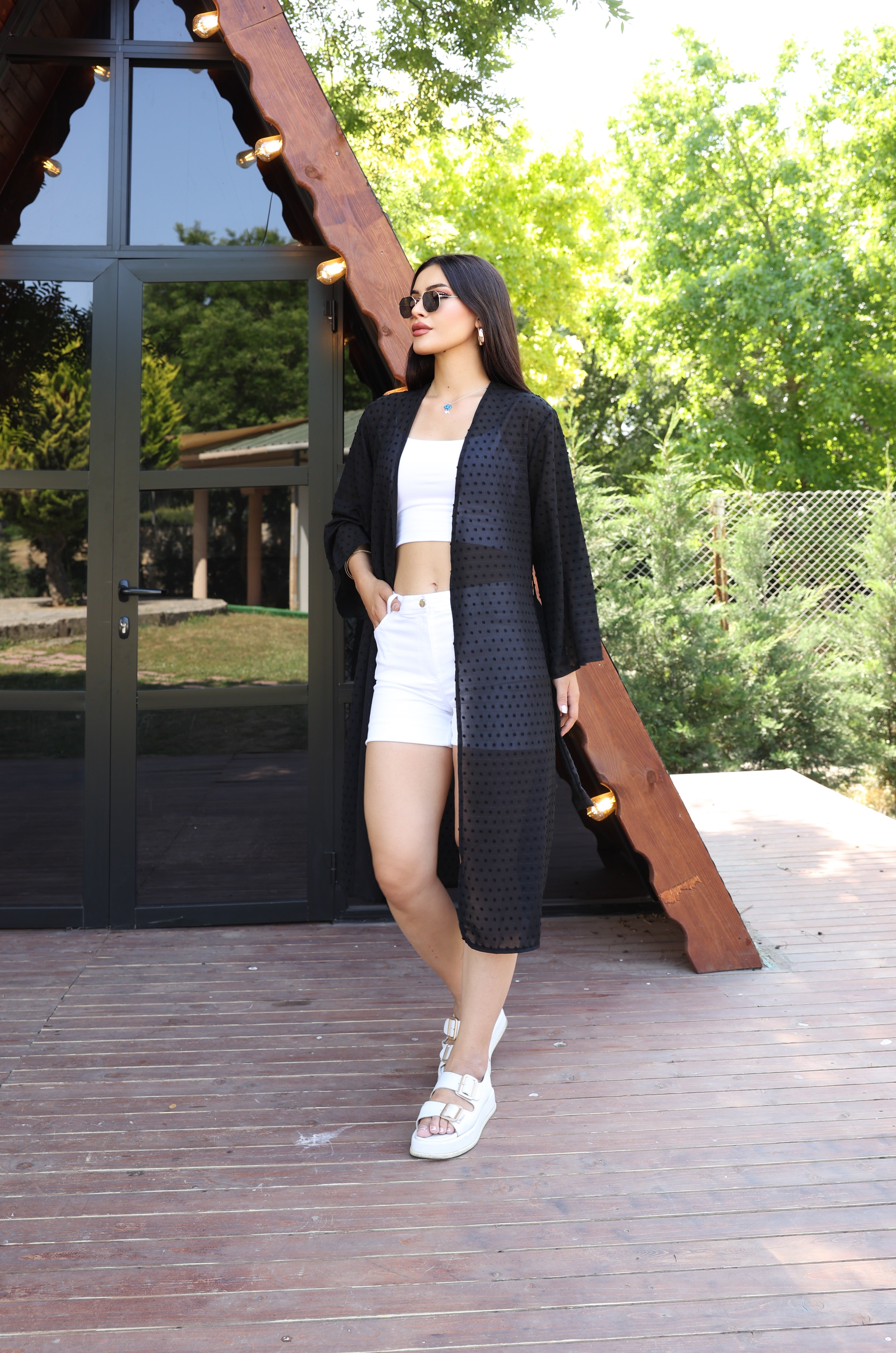 Şık, Hafif ve Çok Yönlü – Standart Beden Desenli Kimono