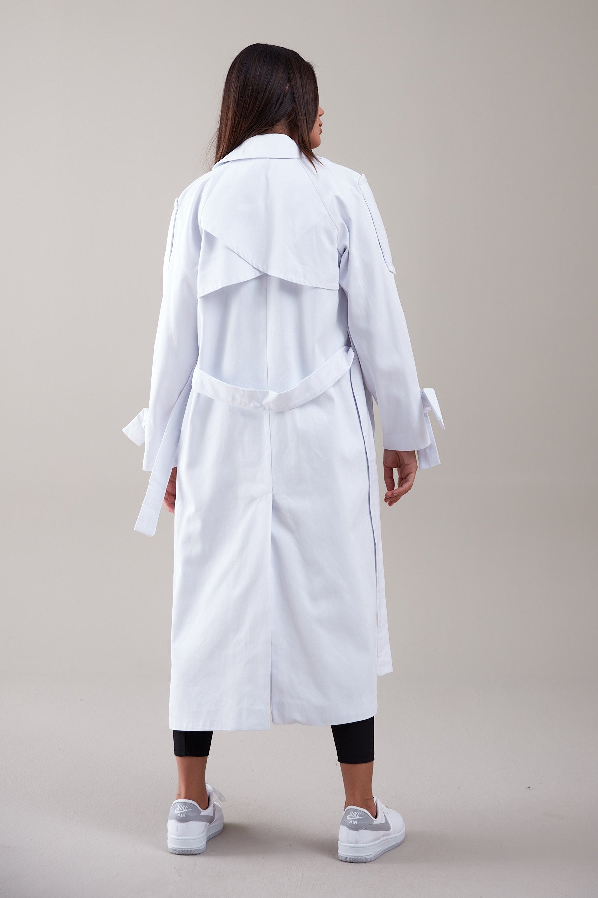 Trençkot Desenli Oversize Astarlı Geniş Kesim Nidal