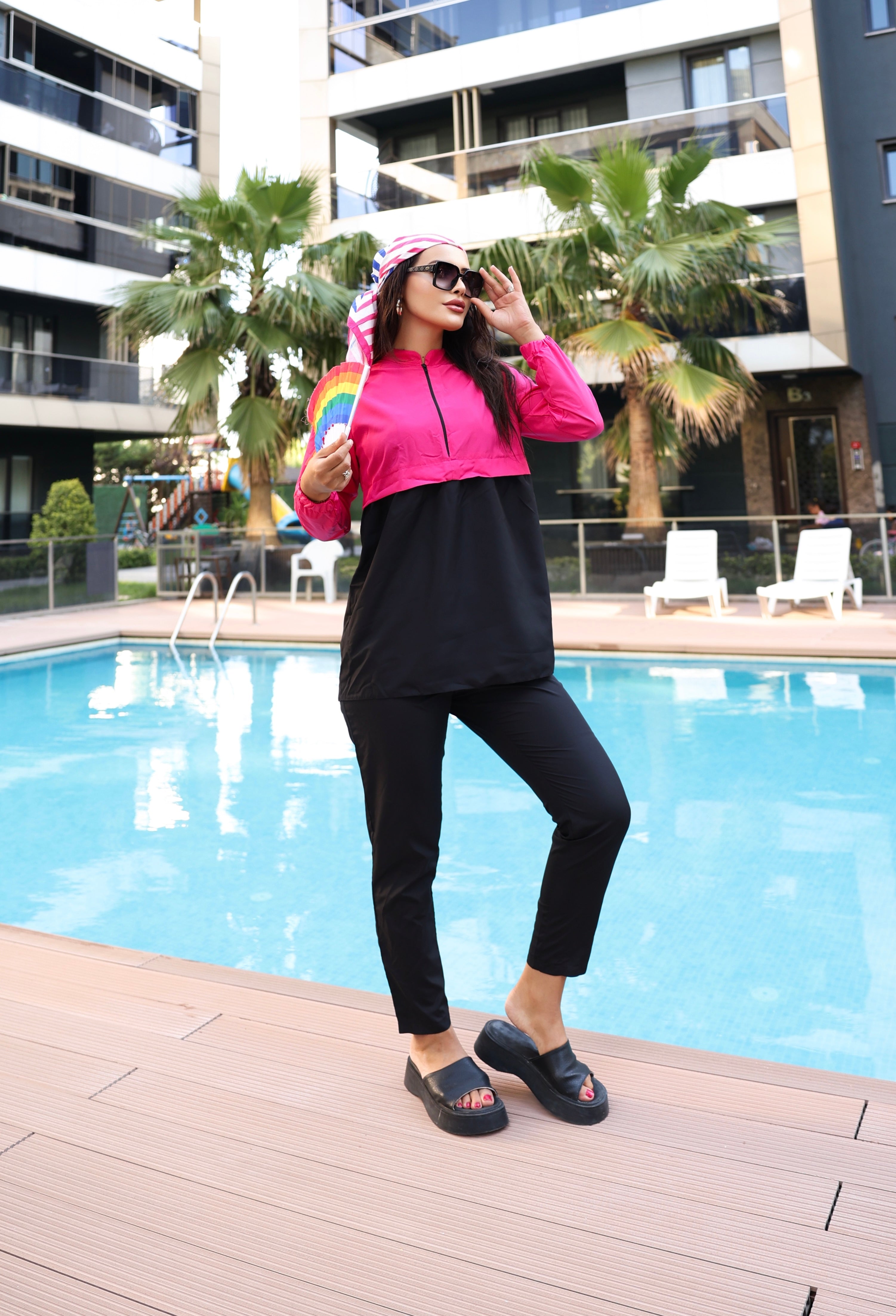 Kadın Tam Kapalı Tesettür Mayo Haşema