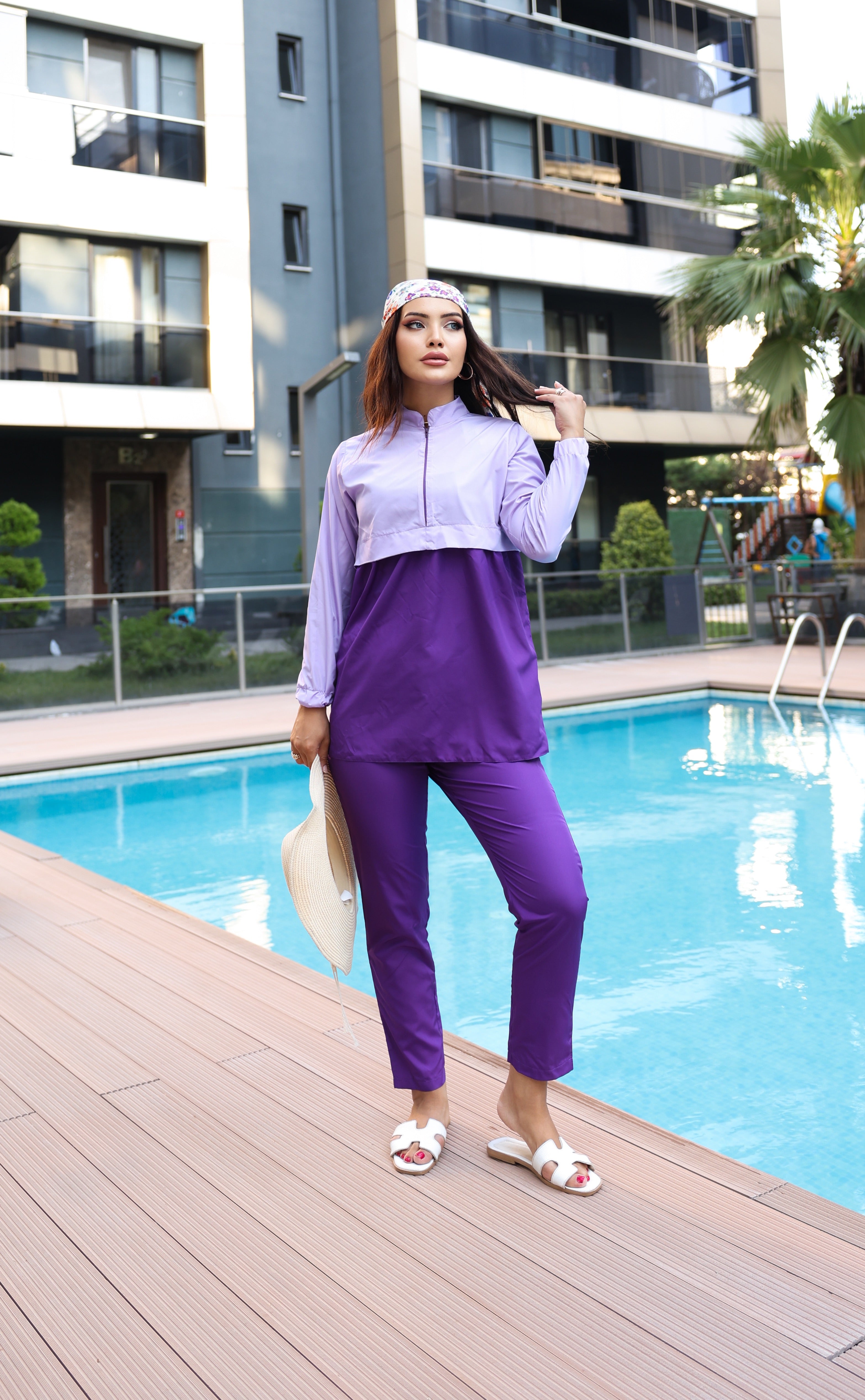 Kadın Tam Kapalı Tesettür Mayo Haşema