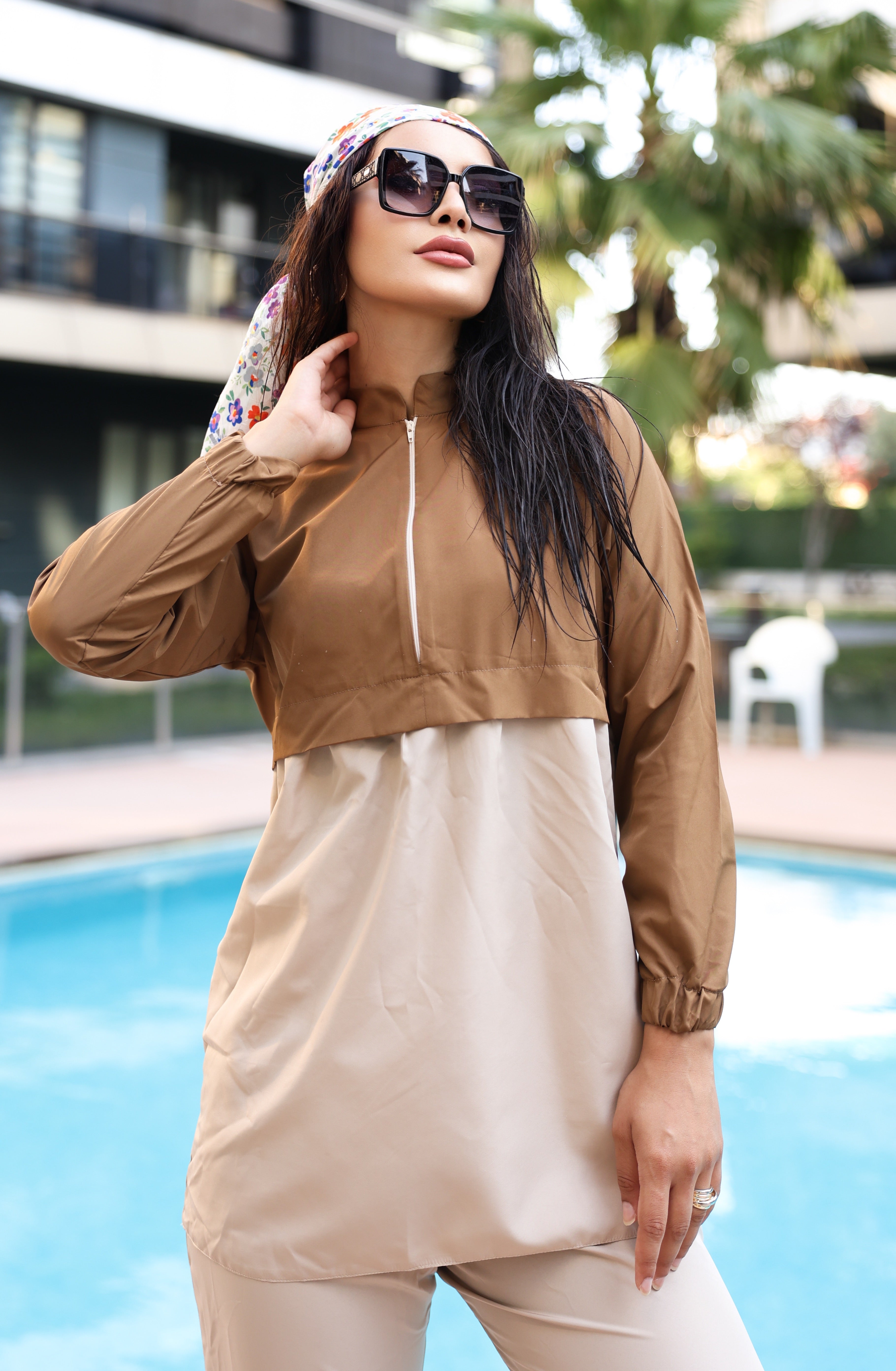 Kadın Tam Kapalı Tesettür Mayo Haşema