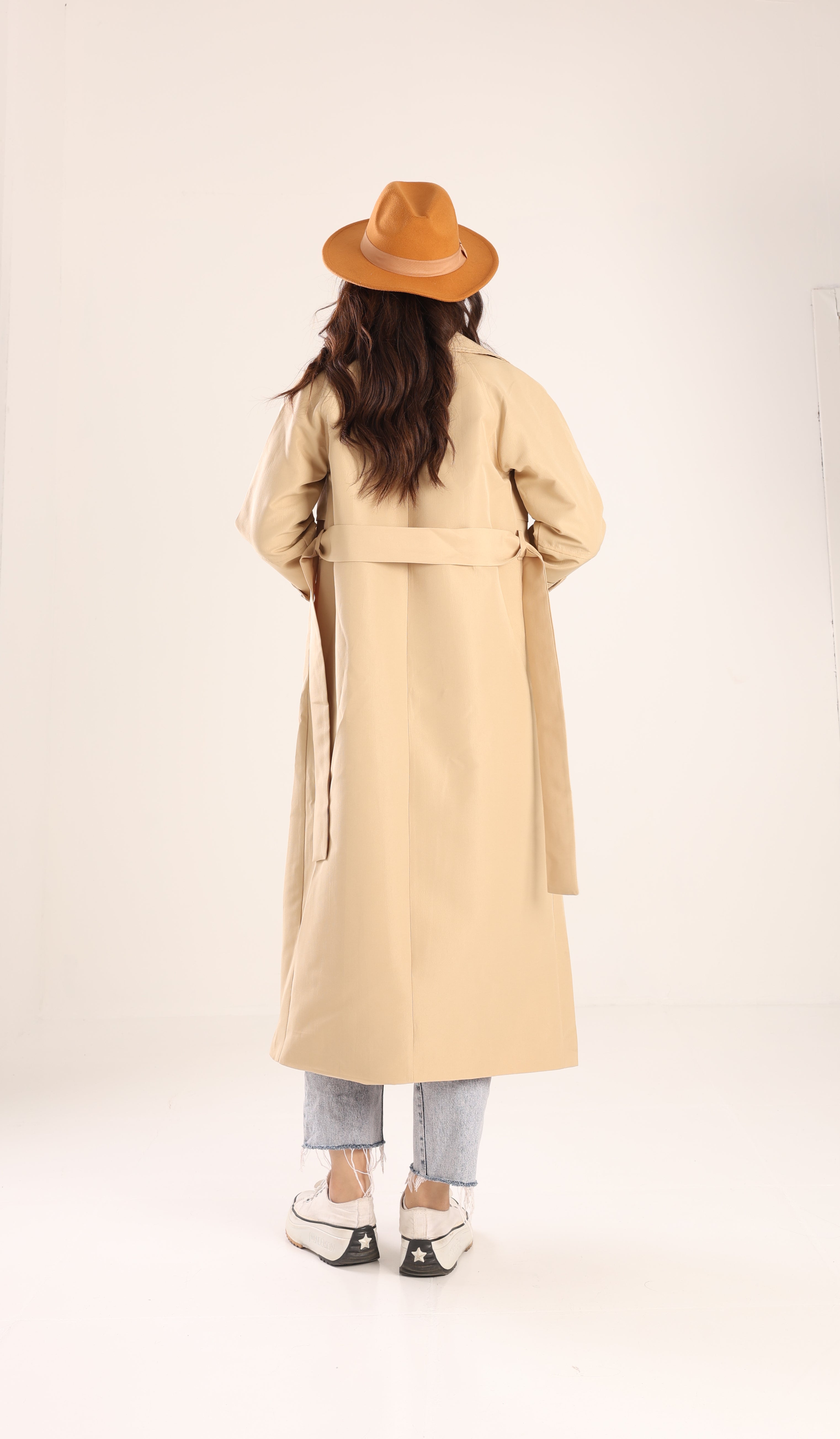 Trençkot Tasarım Oversize Astarlı Geniş Kesim Spring
