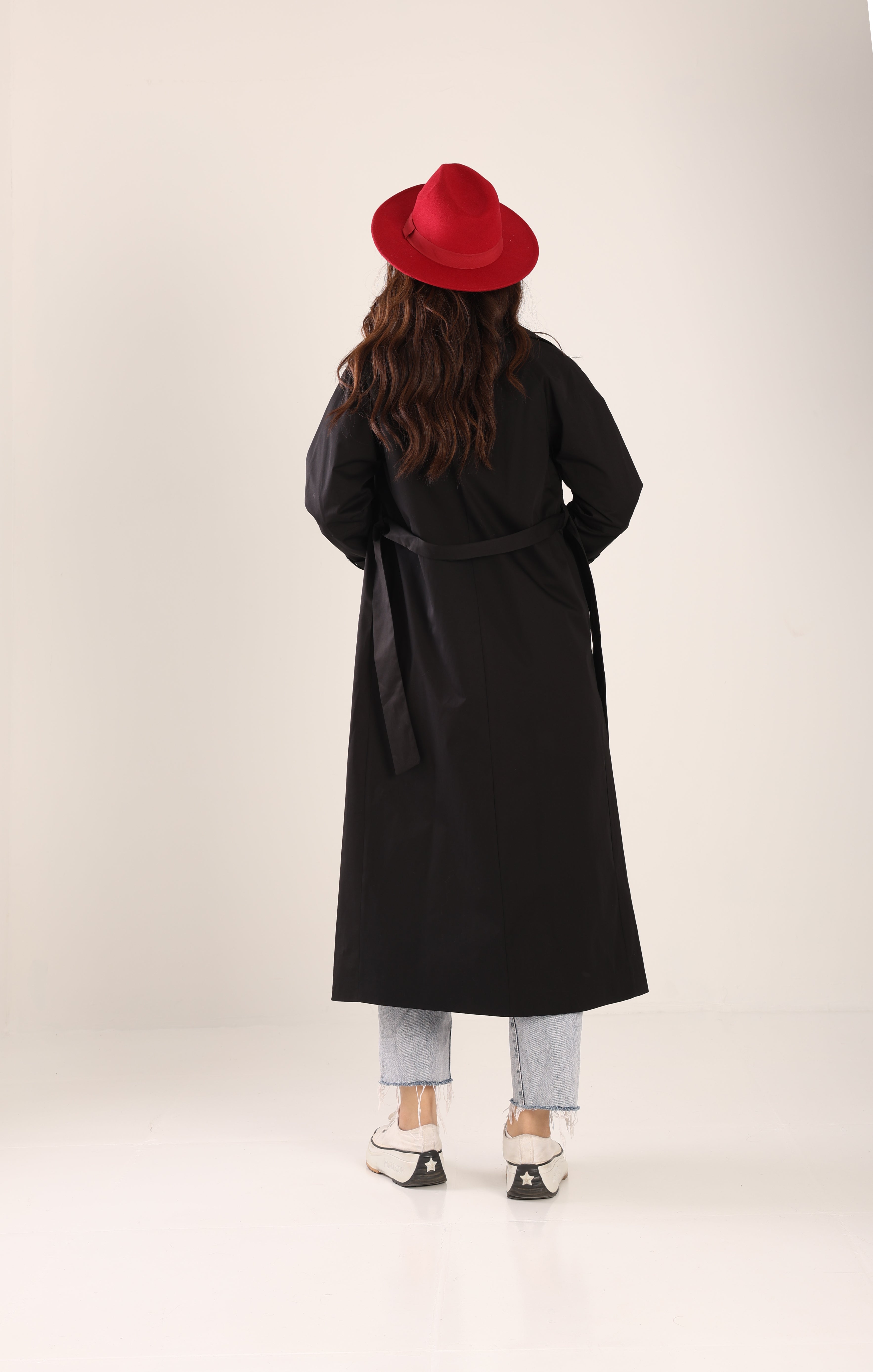 Trençkot  Oversize Astarlı Geniş Kesim Spring