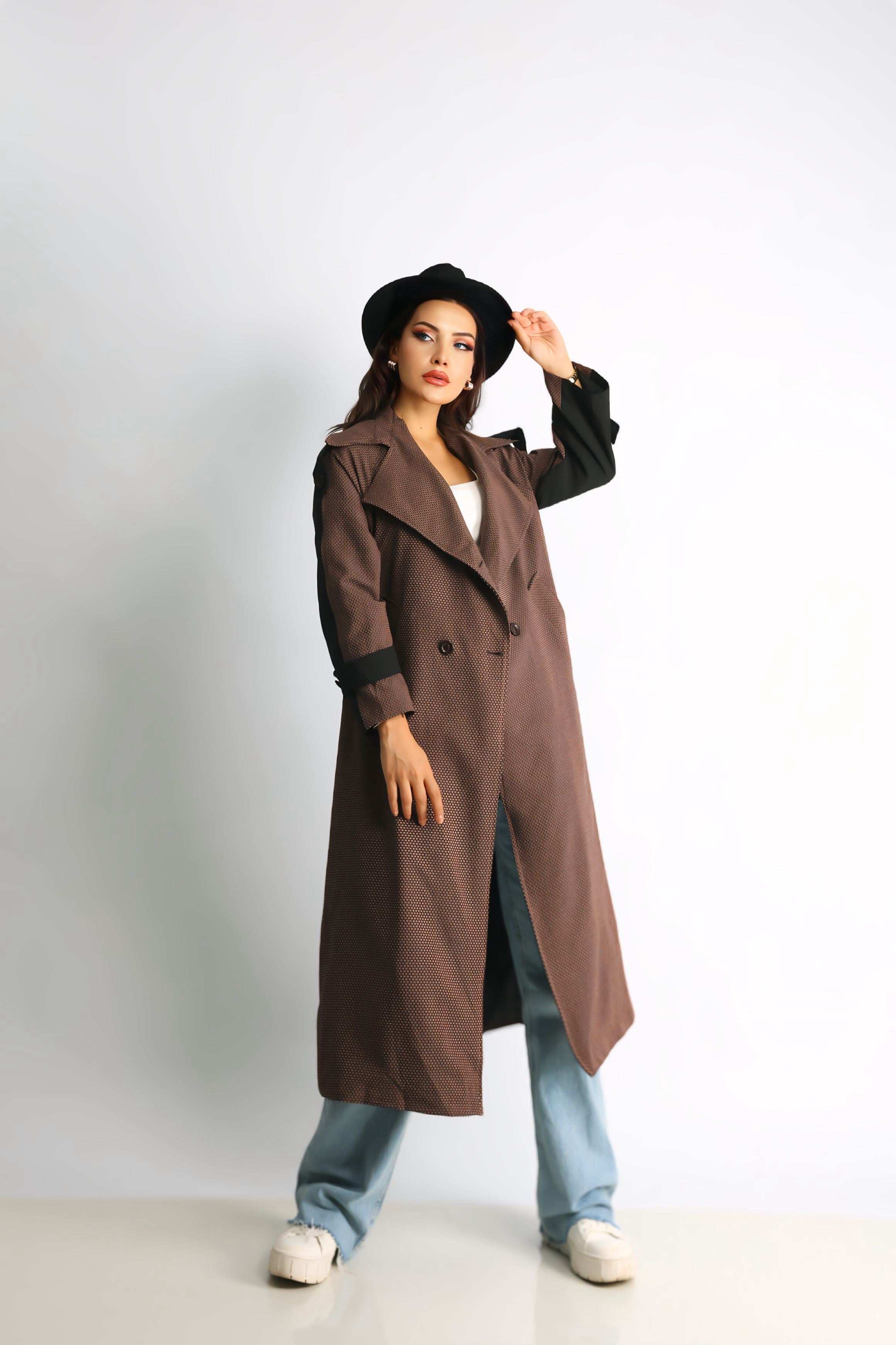 Trençkot Tasarım Oversize Astarlı Geniş Kesim Creed