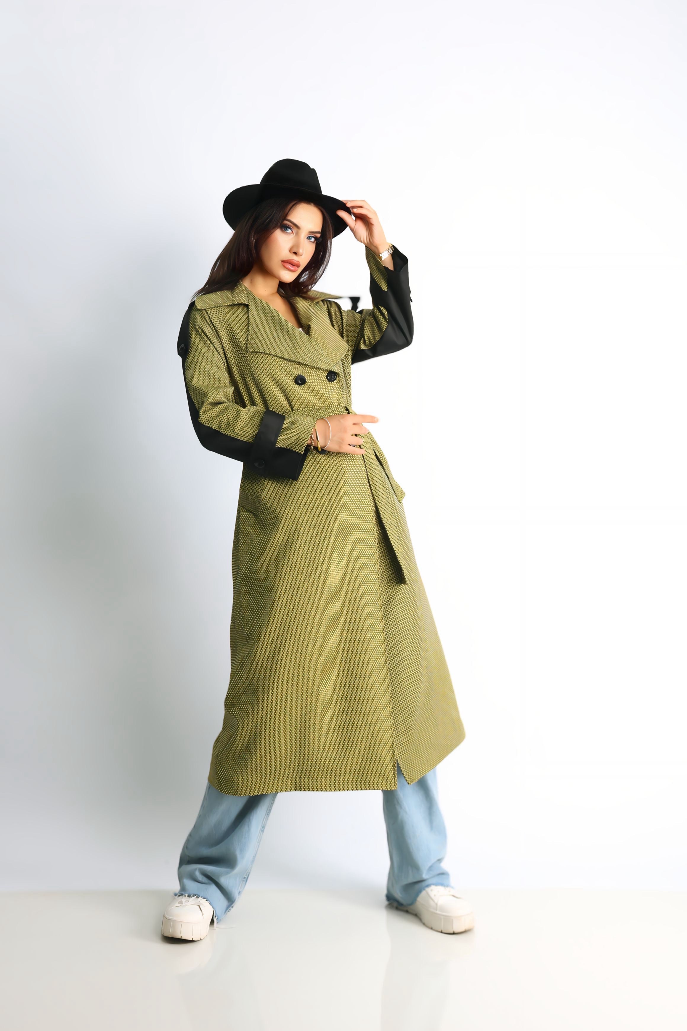 Trençkot Tasarım Oversize Astarlı Geniş Kesim Creed