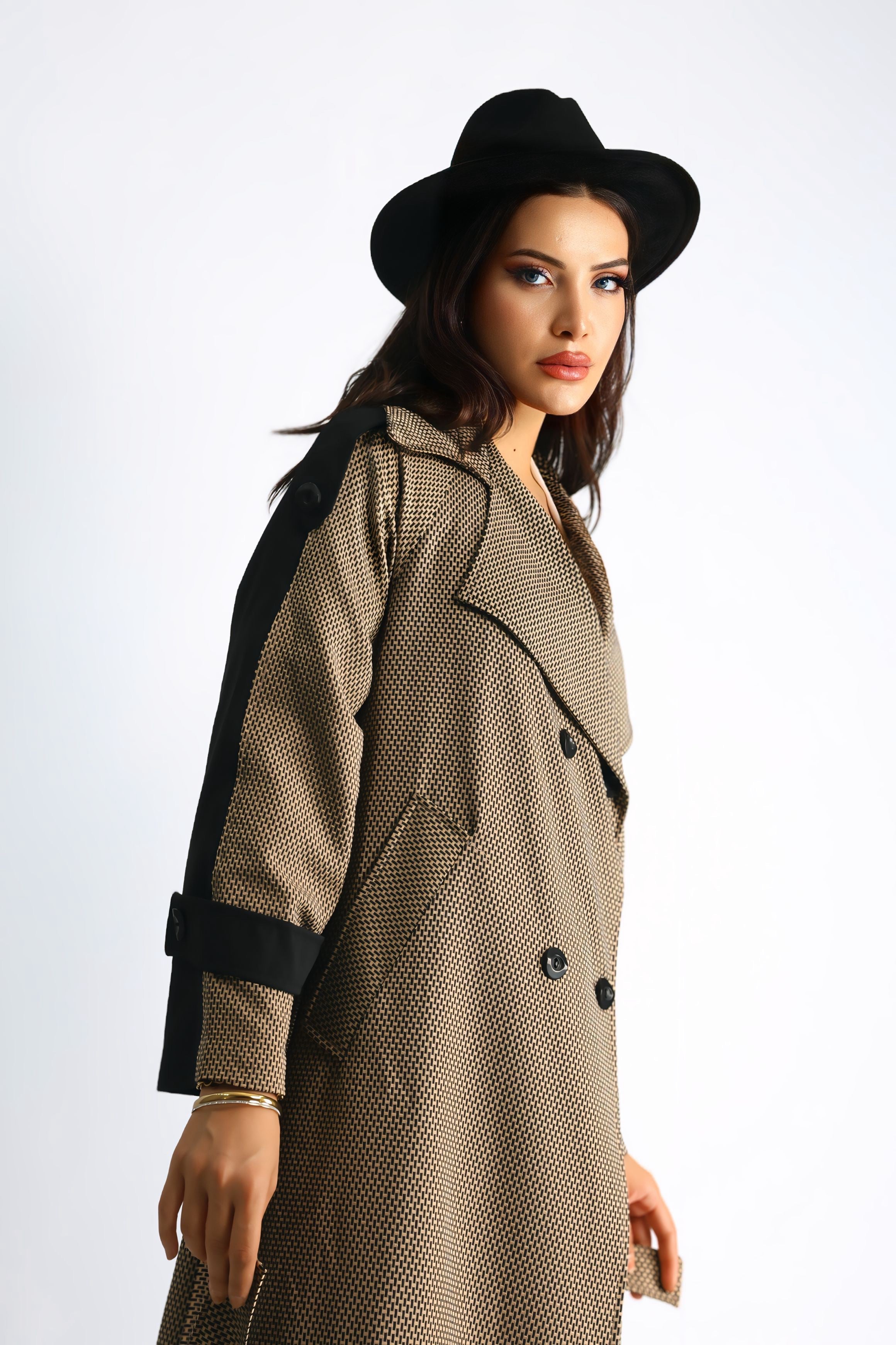 Trençkot Tasarım Oversize Astarlı Geniş Kesim Creed