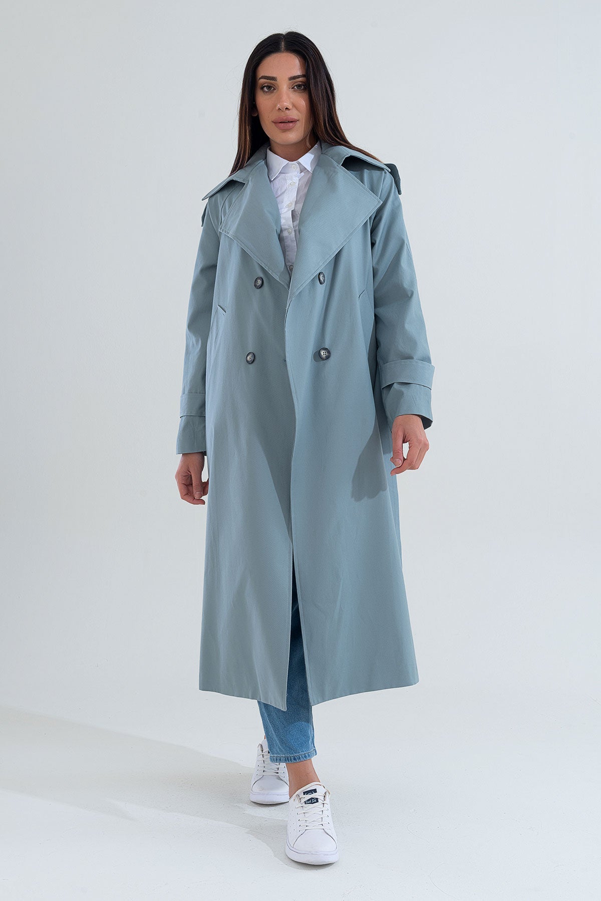 Trençkot Tasarım Oversize Astarlı Geniş Kesim Creed