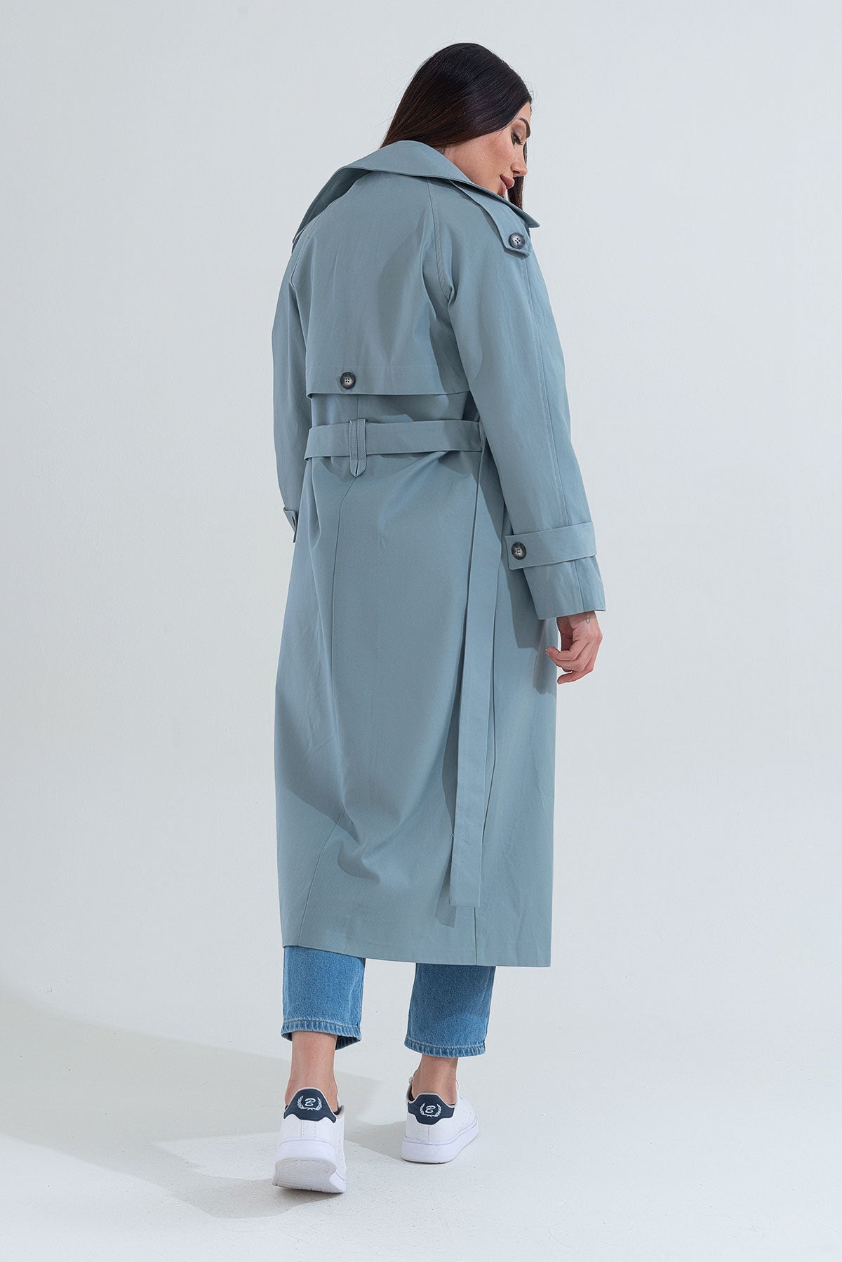 Trençkot Tasarım Oversize Astarlı Geniş Kesim Creed