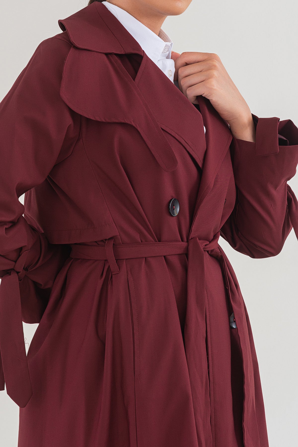 Trençkot Oversize Astarlı Geniş Kesim Parrot