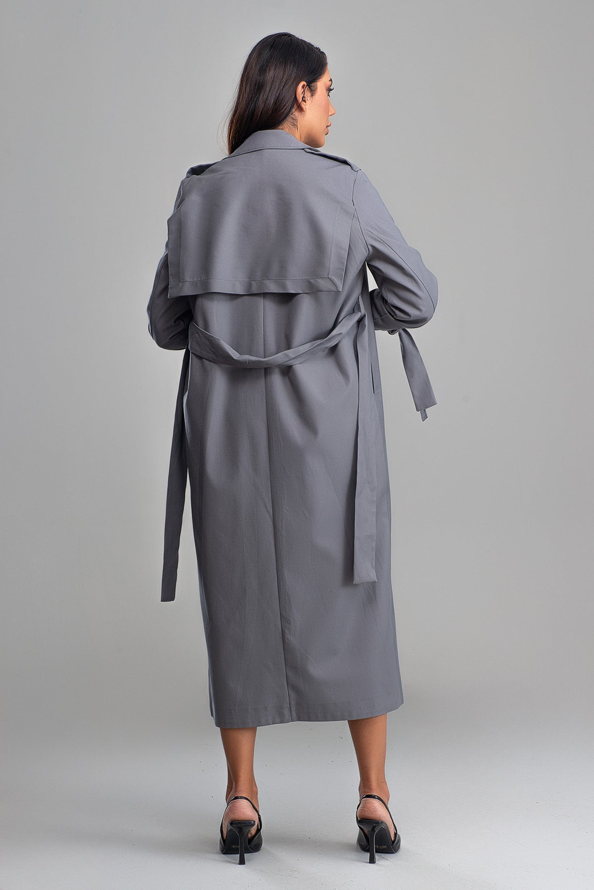 Trençkot Oversize Astarlı Rüzgarlık Detaylı Geniş Kesim Nora