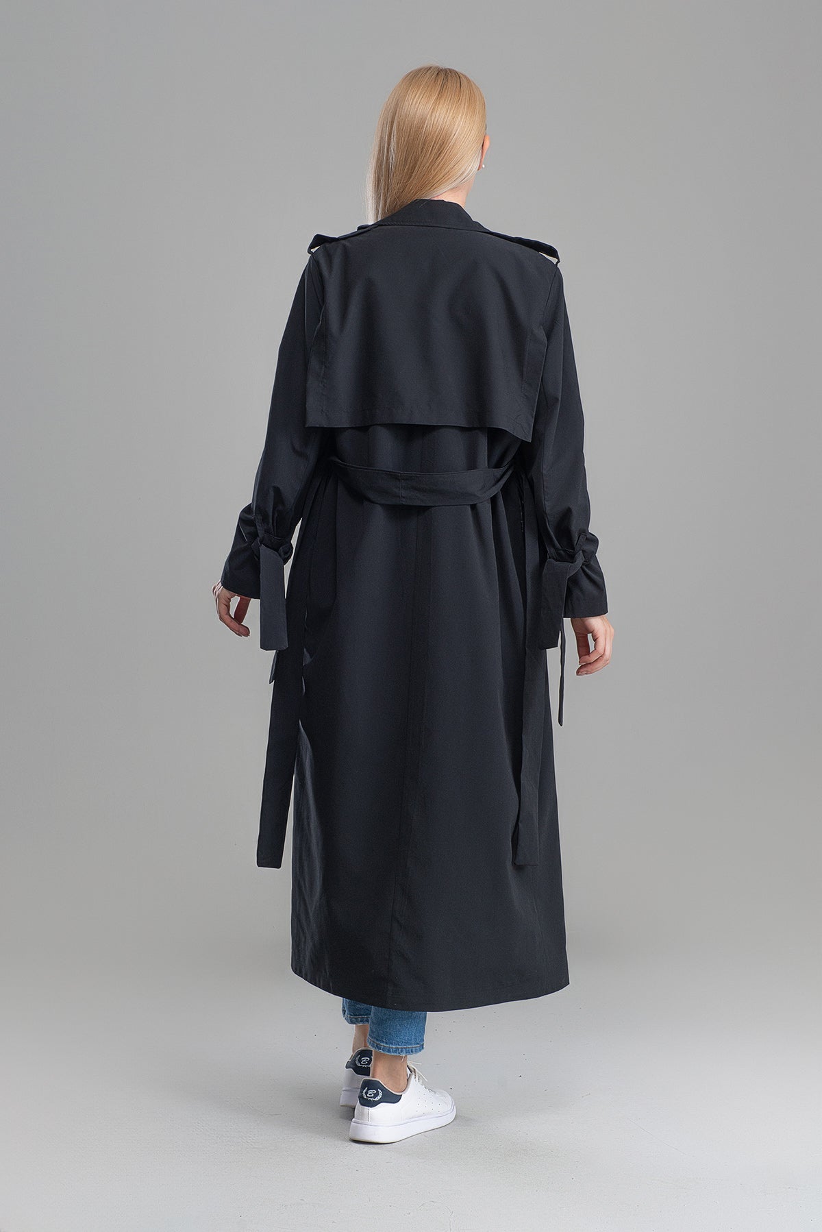 Trençkot Oversize Astarlı Rüzgarlık Detaylı Geniş Kesim Nora