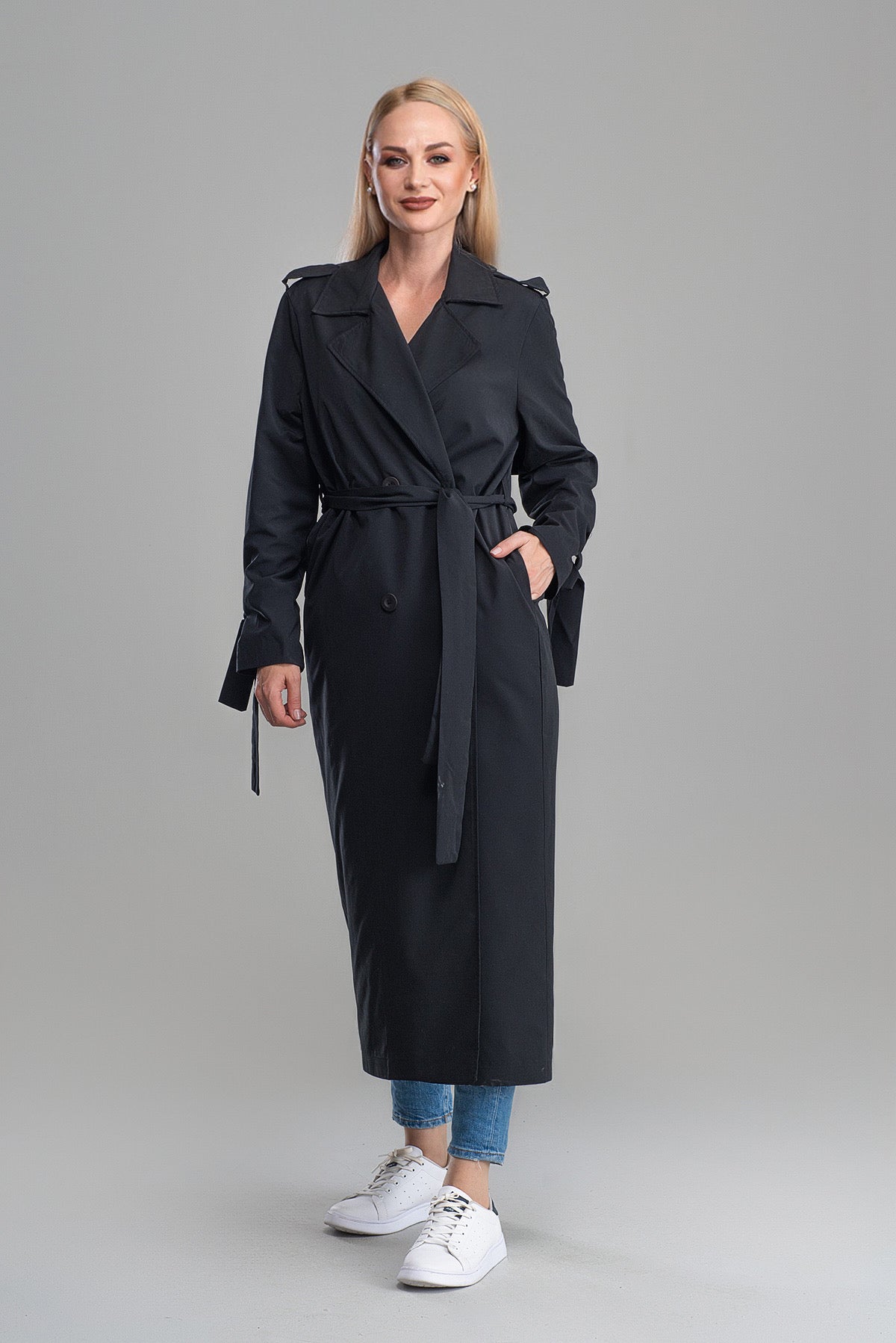 Trençkot Oversize Astarlı Rüzgarlık Detaylı Geniş Kesim Nora