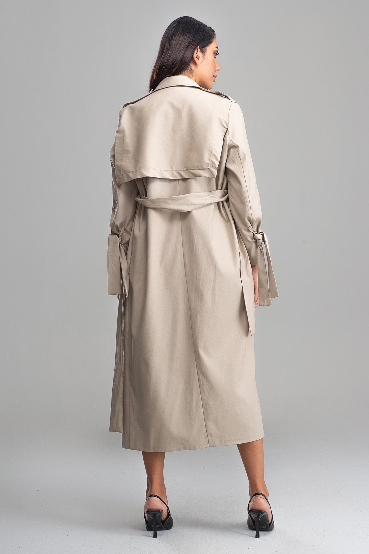 Trençkot Oversize Astarlı Rüzgarlık Detaylı Geniş Kesim Nora