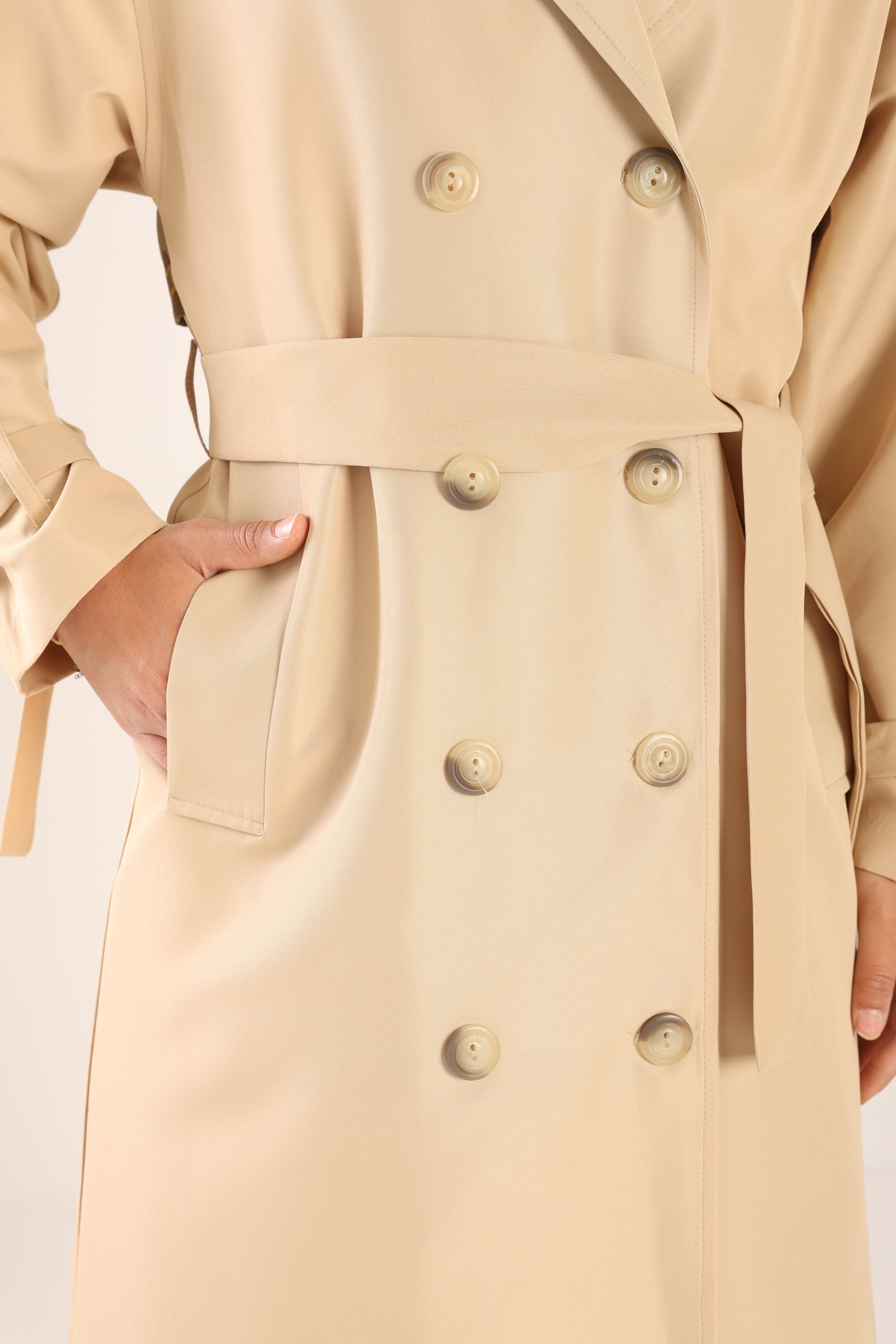 Trençkot Tasarım Oversize Astarlı Geniş Kesim