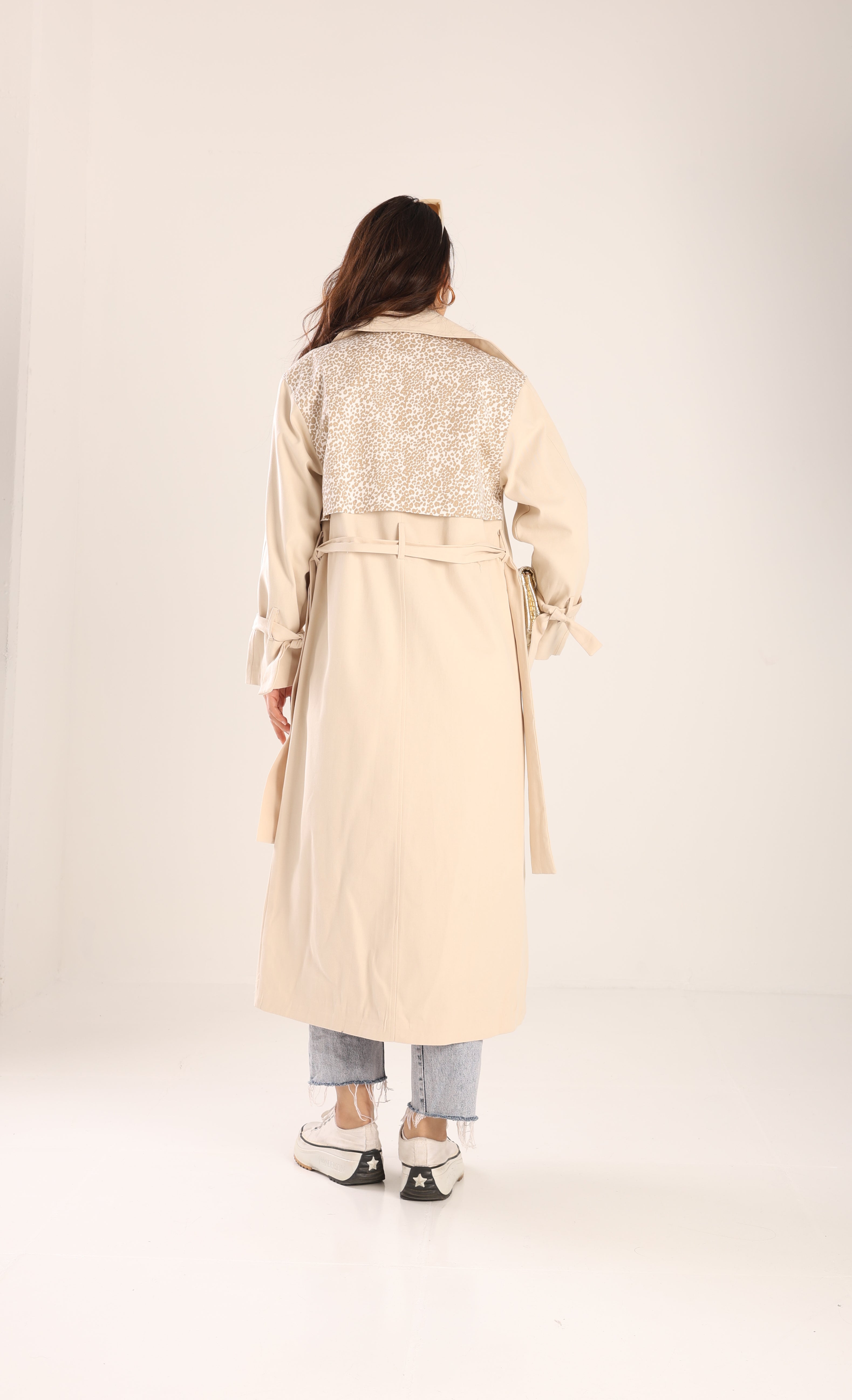 Trençkot Tasarım Oversize Astarlı Geniş Kesim