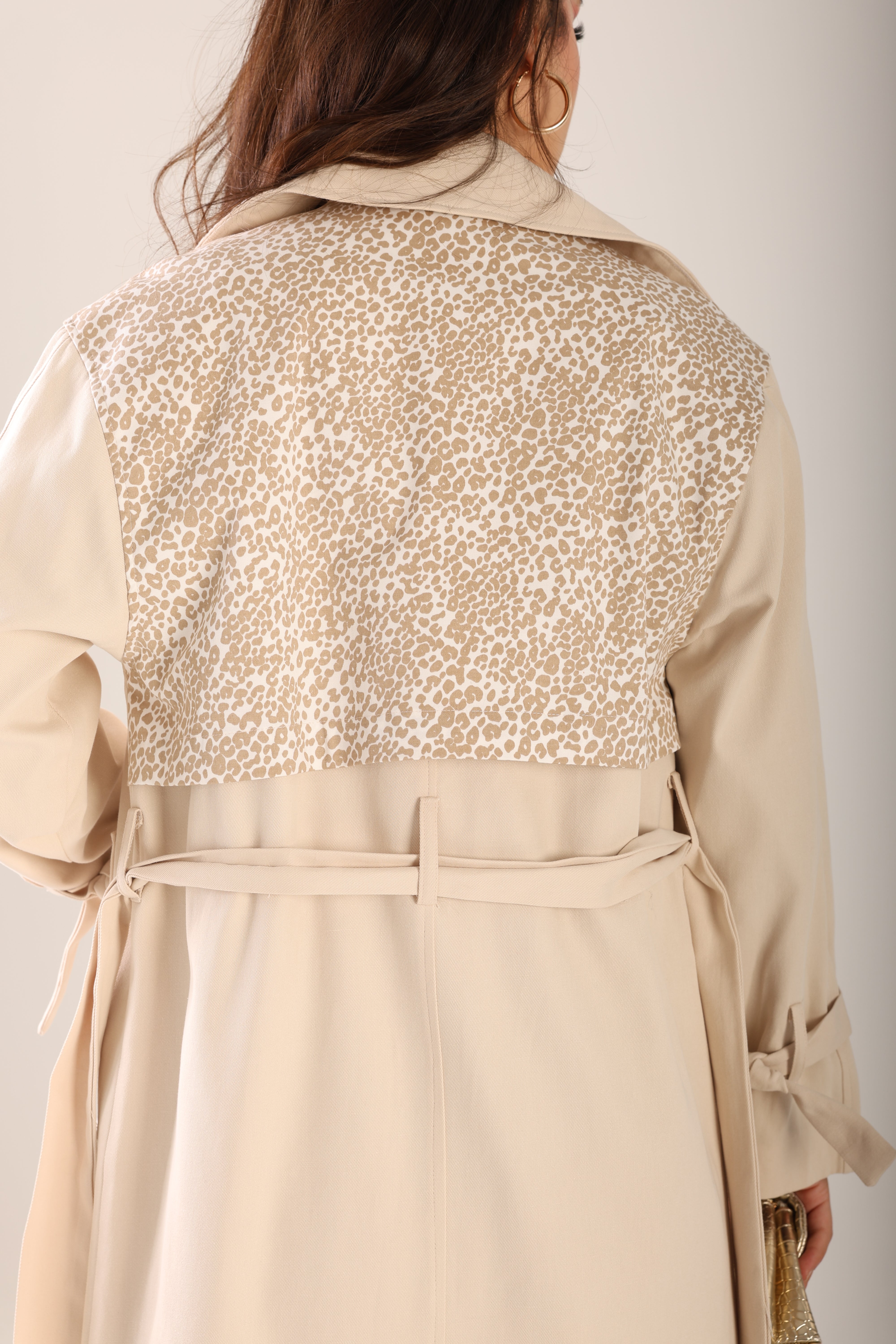 Trençkot Tasarım Oversize Astarlı Geniş Kesim