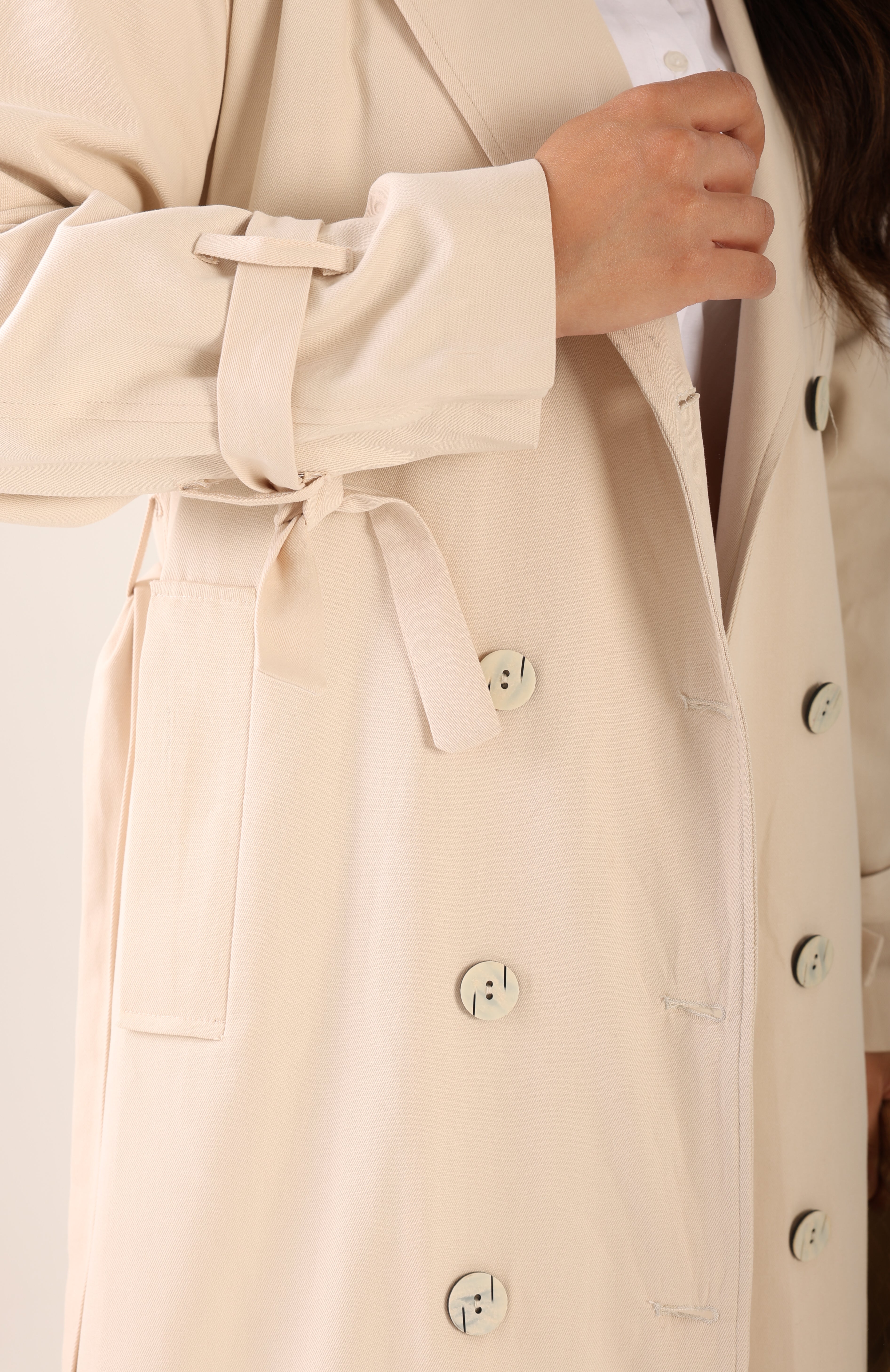 Trençkot Tasarım Oversize Astarlı Geniş Kesim