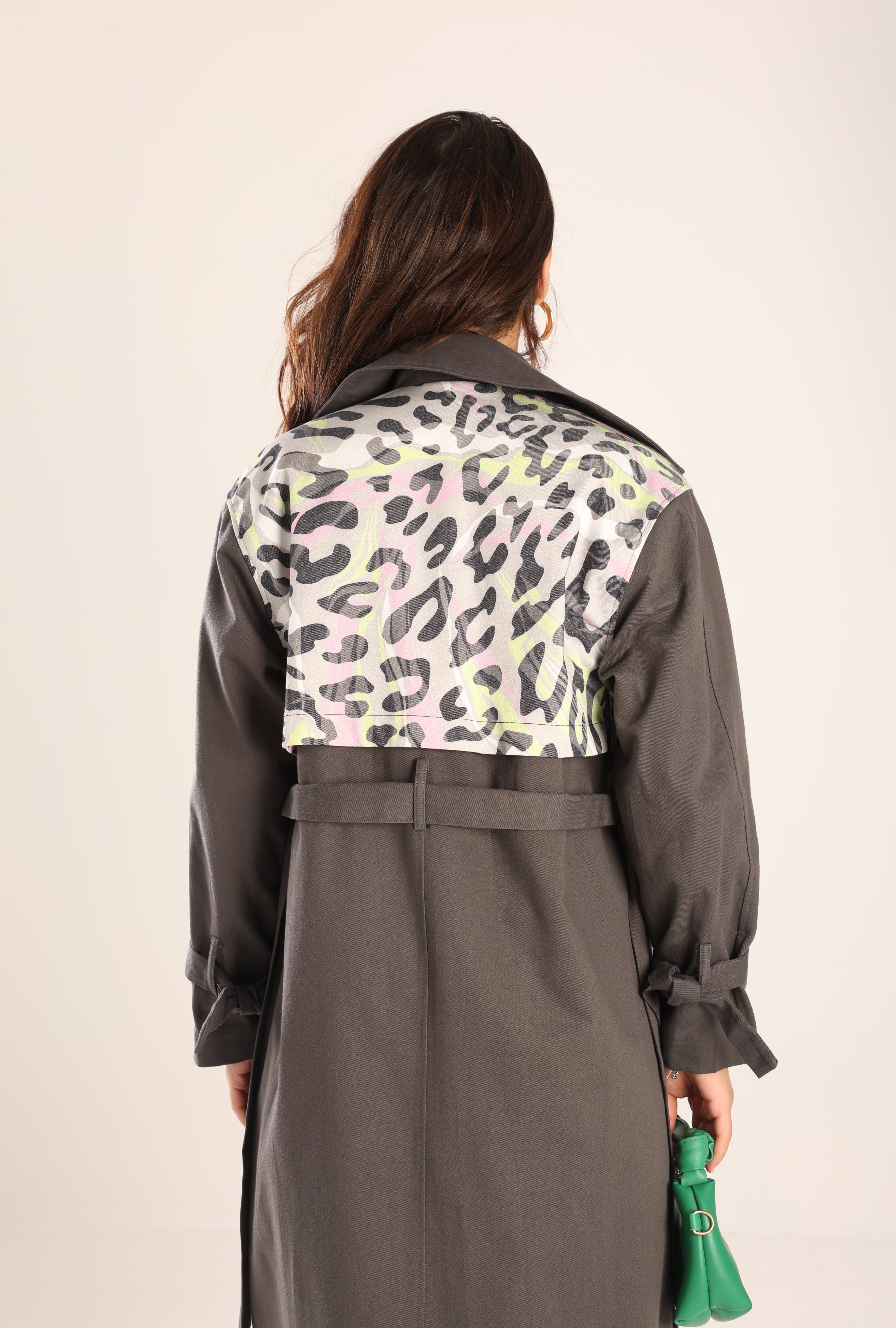 Trençkot Tasarım Oversize Astarlı Geniş Kesim