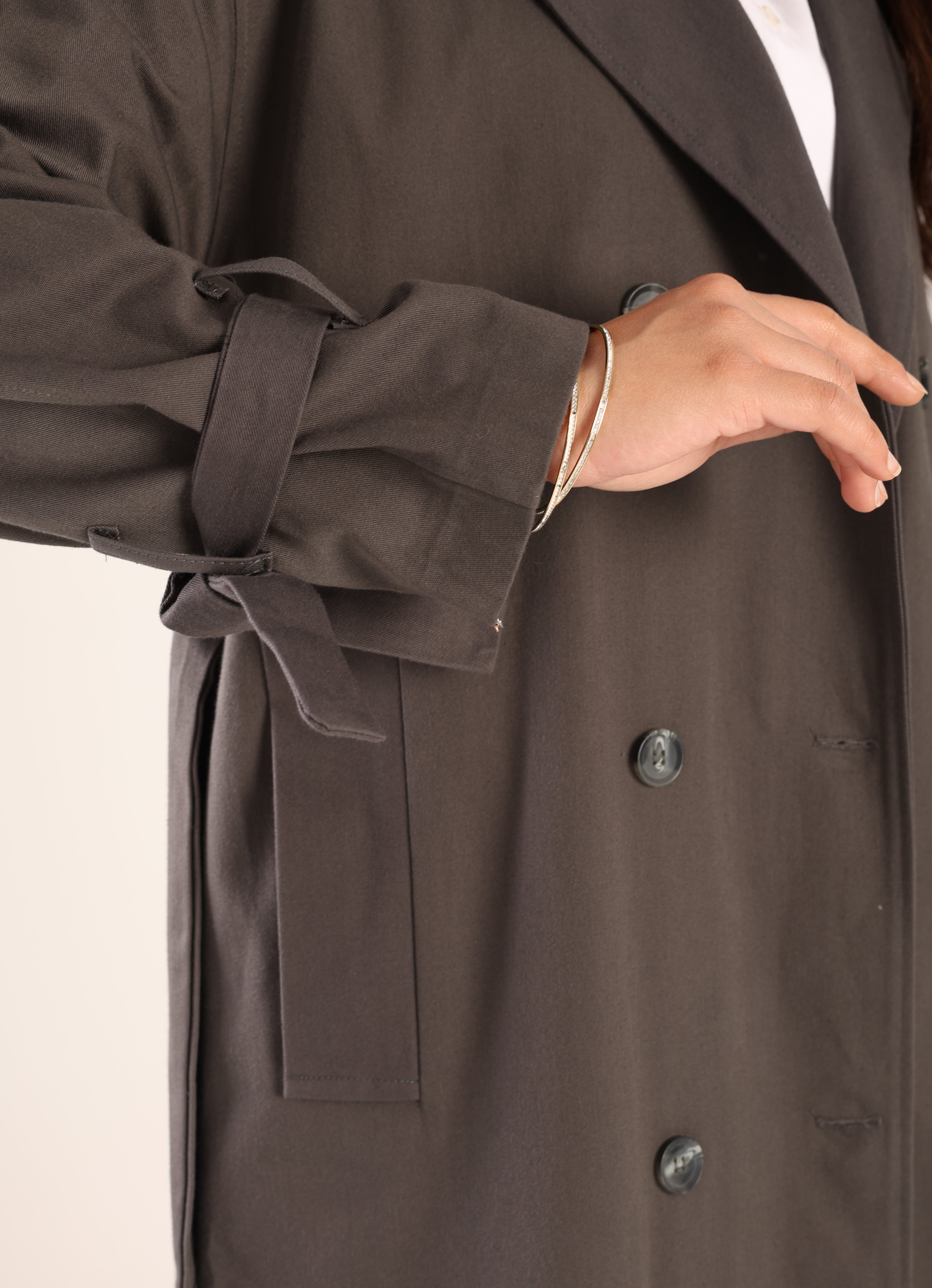 Trençkot Tasarım Oversize Astarlı Geniş Kesim