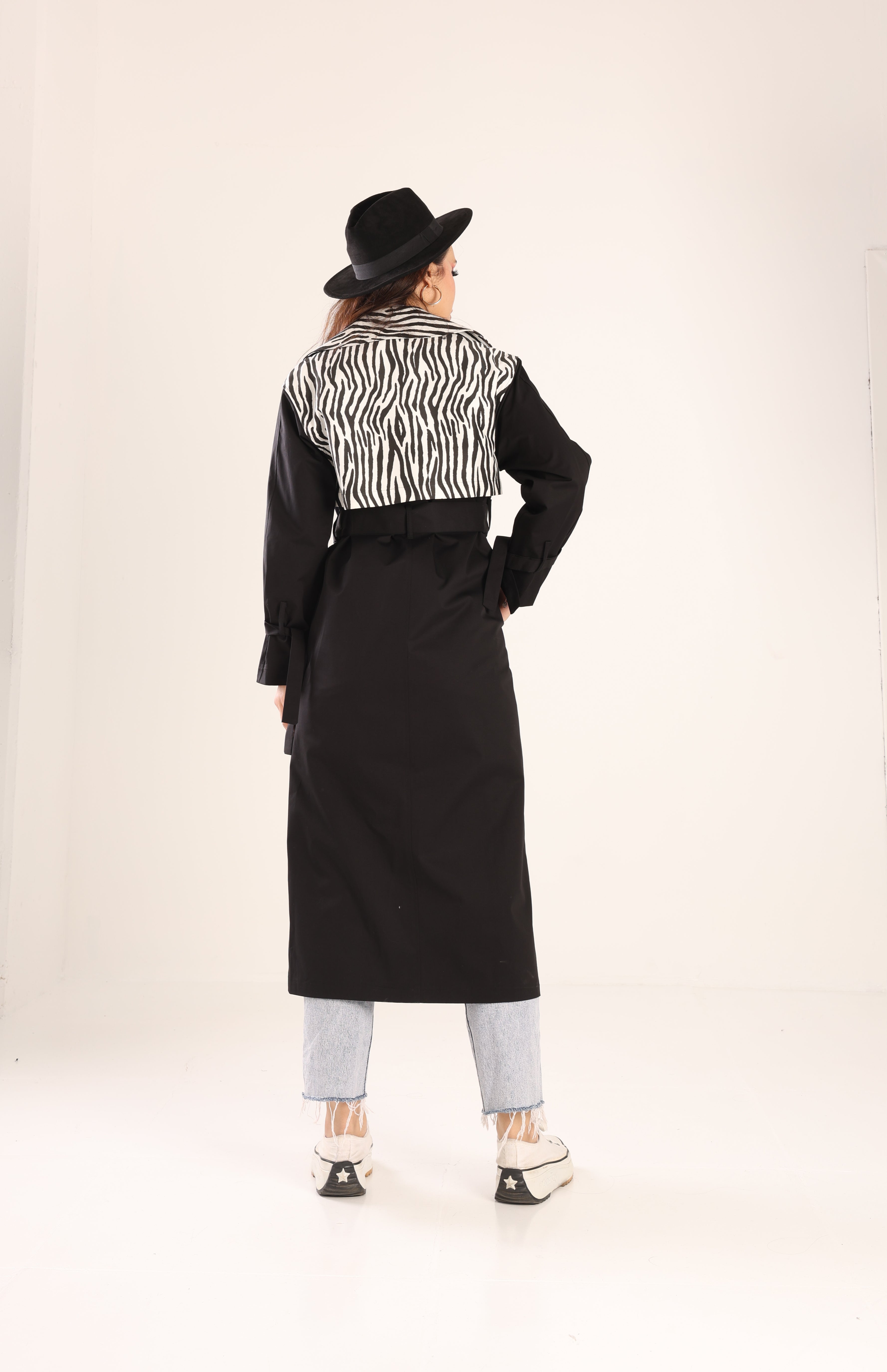 Trençkot Tasarım Oversize Astarlı Geniş Kesim
