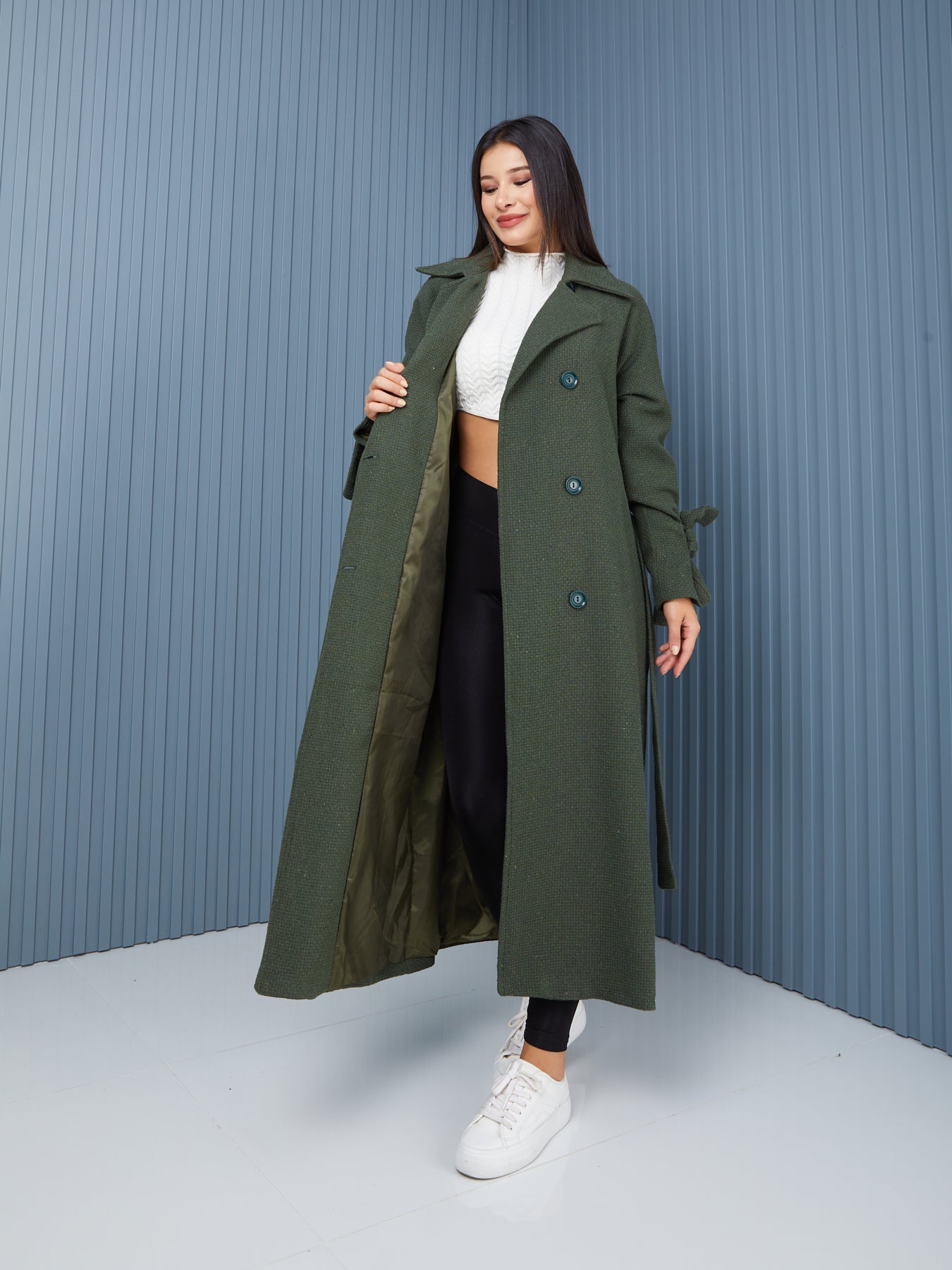 Palto-Kaban Oversize Astarlı Geniş Kesim Reglan Kol