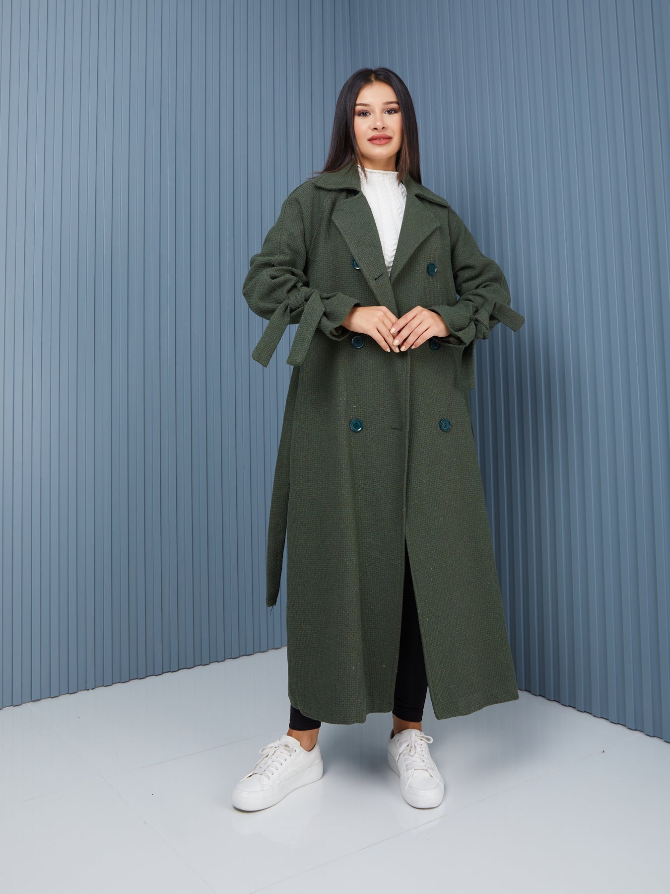 Palto-Kaban Oversize Astarlı Geniş Kesim Reglan Kol