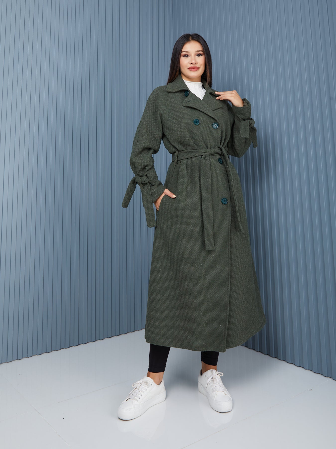 Palto-Kaban Oversize Astarlı Geniş Kesim Reglan Kol