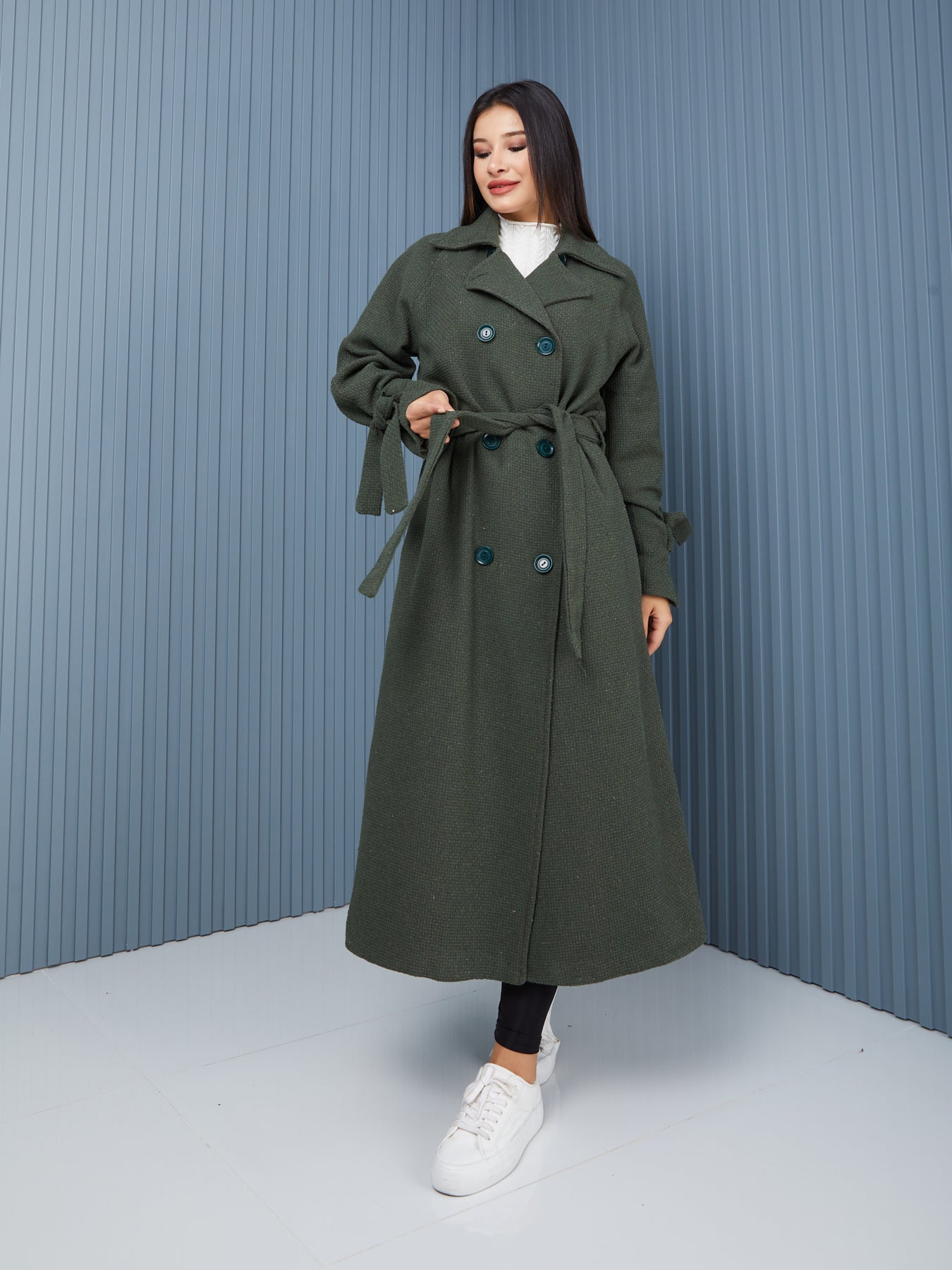 Palto-Kaban Oversize Astarlı Geniş Kesim Reglan Kol