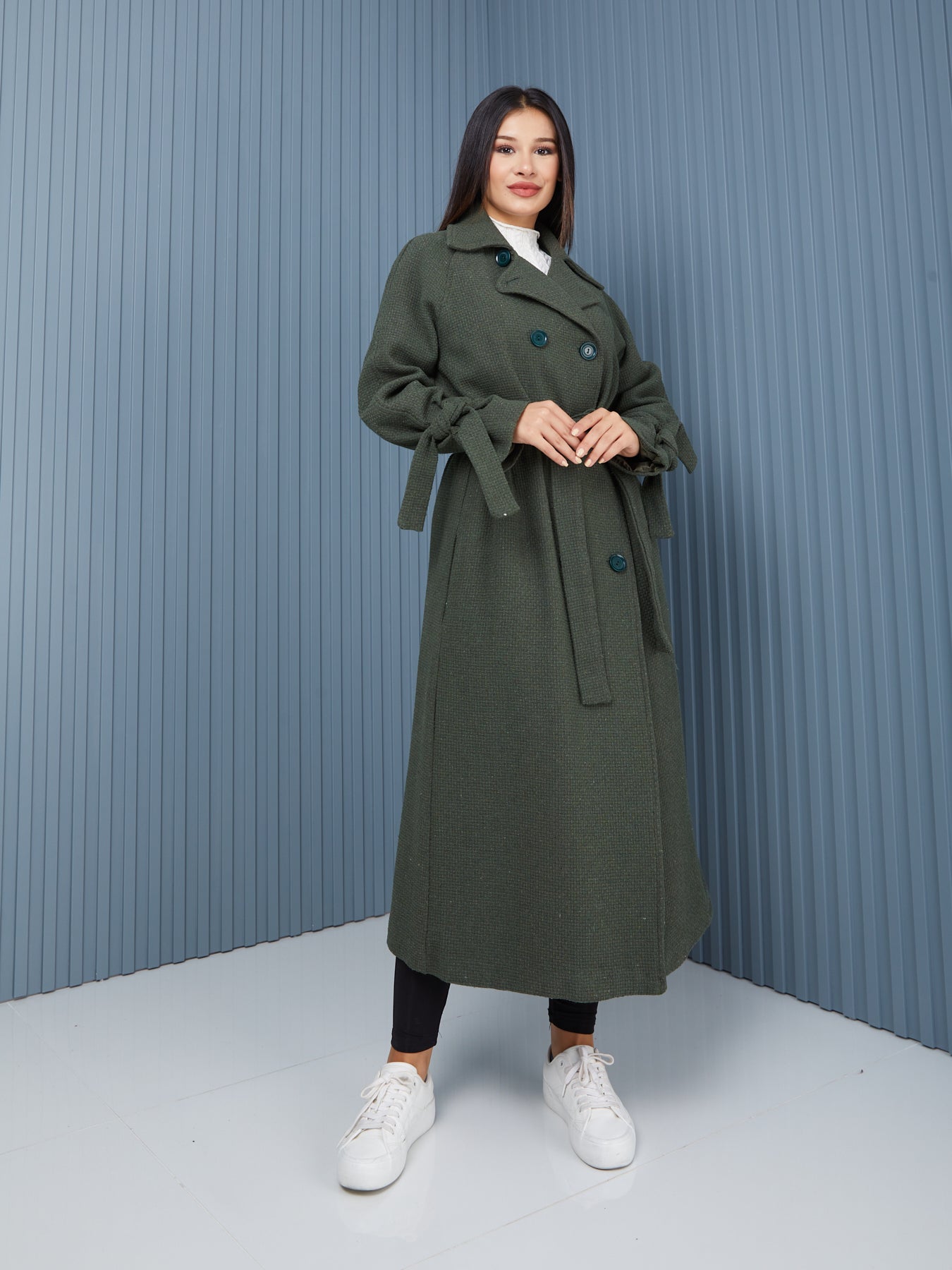 Palto-Kaban Oversize Astarlı Geniş Kesim Reglan Kol