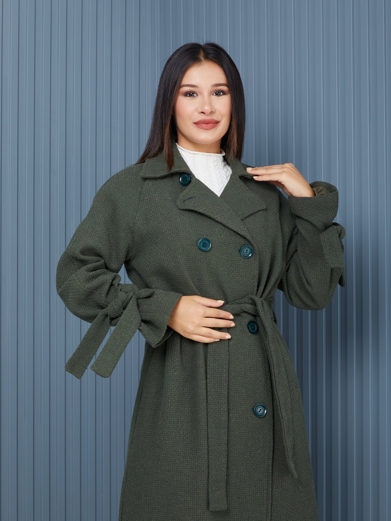 Palto-Kaban Oversize Astarlı Geniş Kesim Reglan Kol