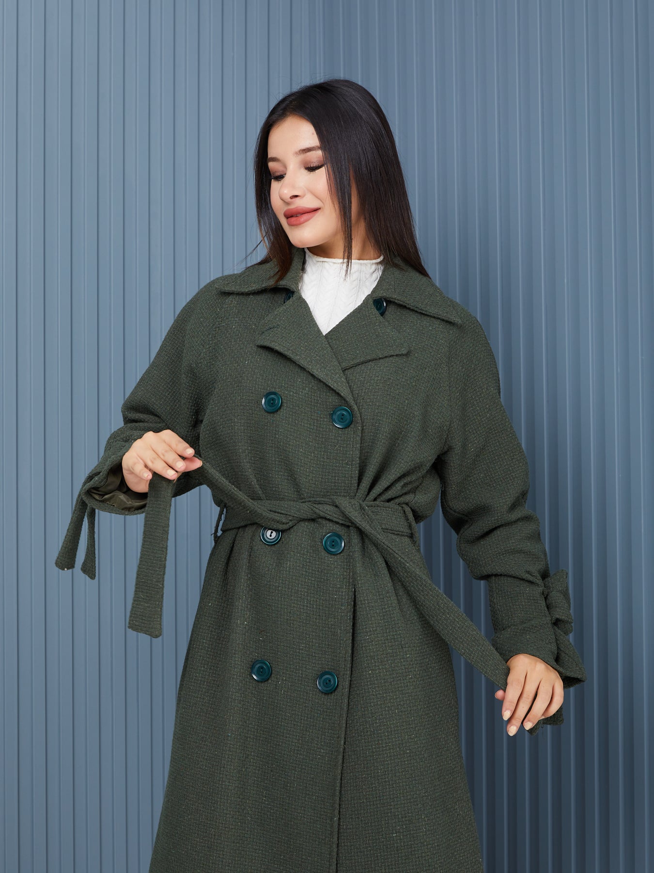 Palto-Kaban Oversize Astarlı Geniş Kesim Reglan Kol