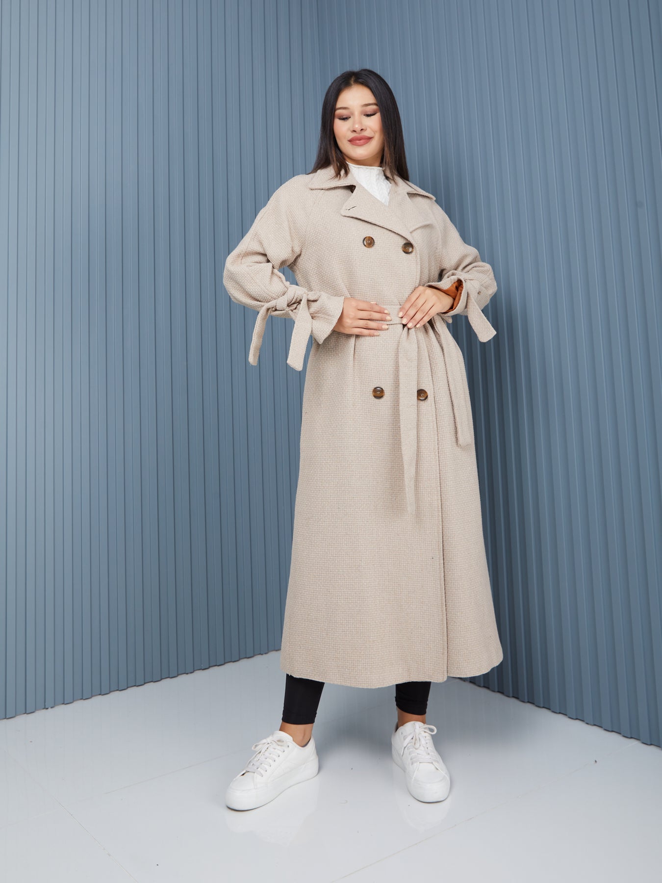 Palto-Kaban Oversize Astarlı Geniş Kesim Reglan Kol