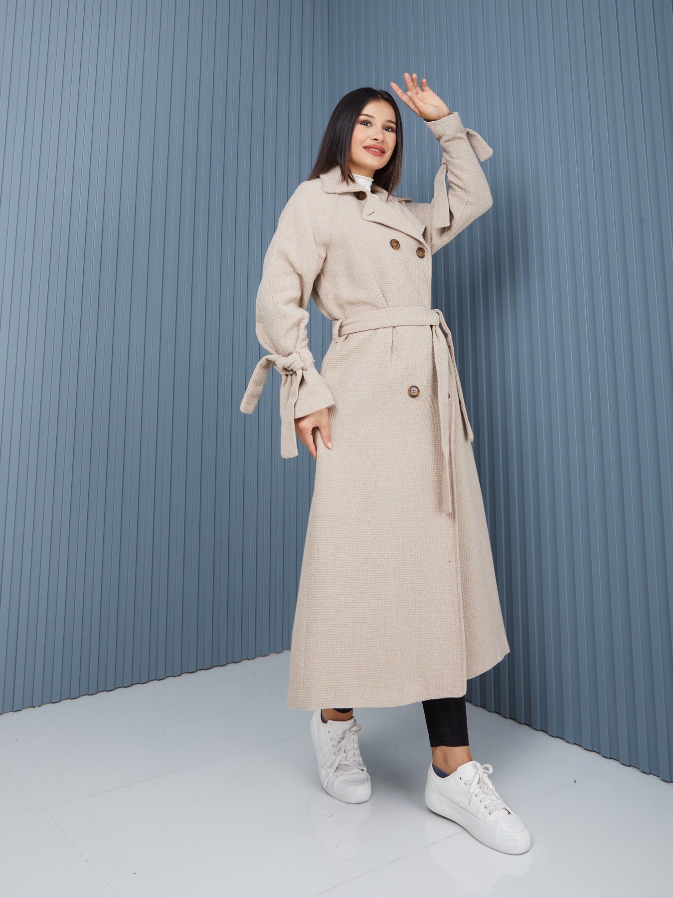 Palto-Kaban Oversize Astarlı Geniş Kesim Reglan Kol