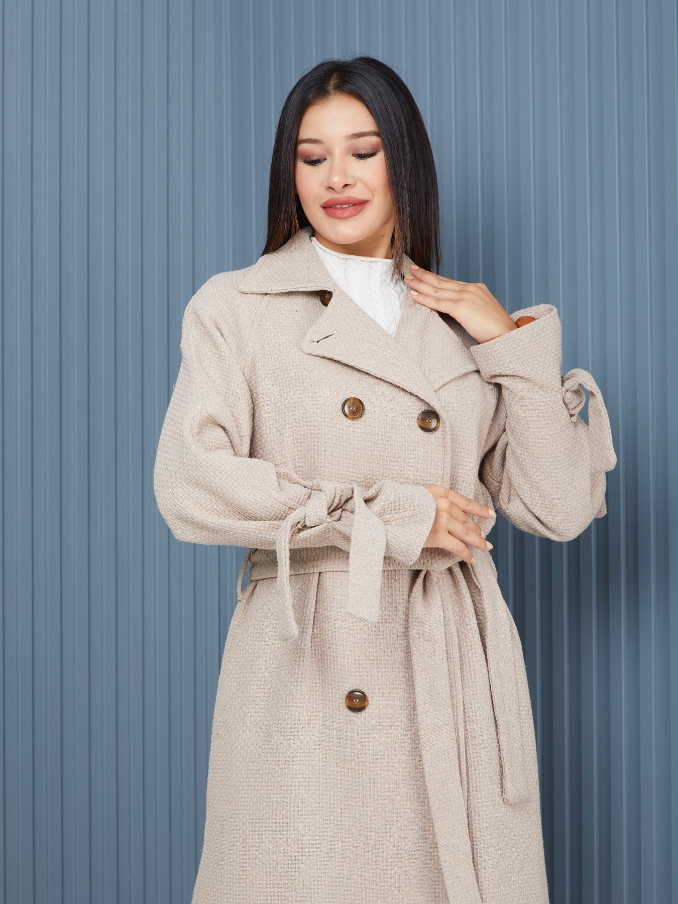 Palto-Kaban Oversize Astarlı Geniş Kesim Reglan Kol