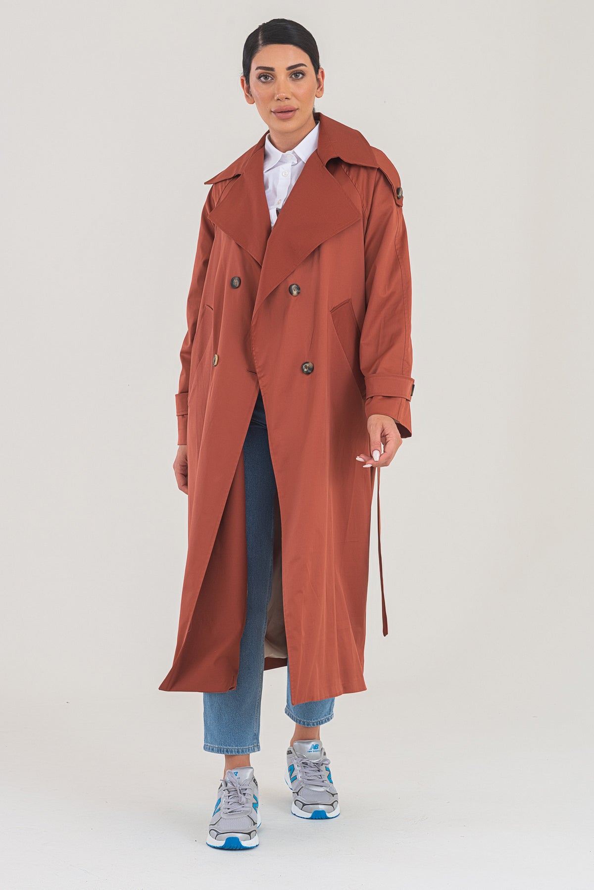 Trençkot Tasarım Oversize Astarlı Geniş Kesim Creed