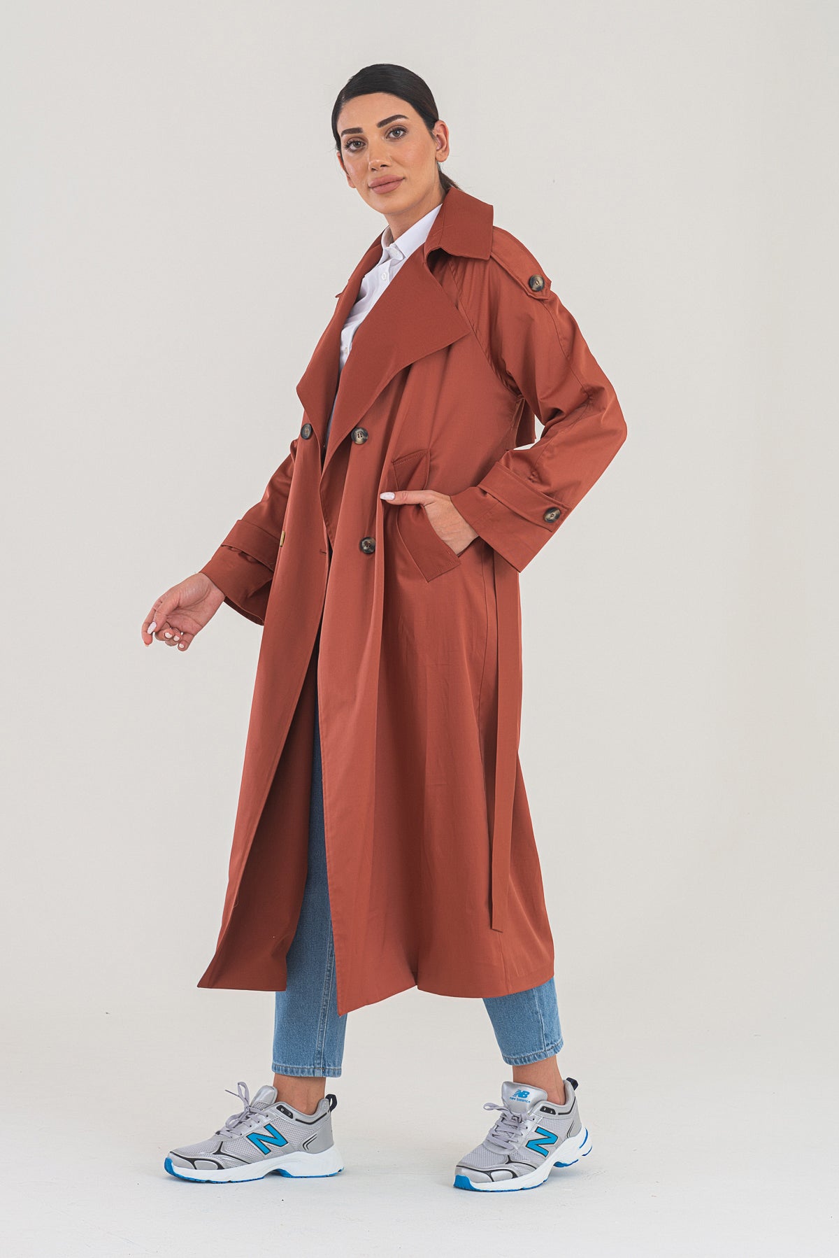 Trençkot Tasarım Oversize Astarlı Geniş Kesim Creed
