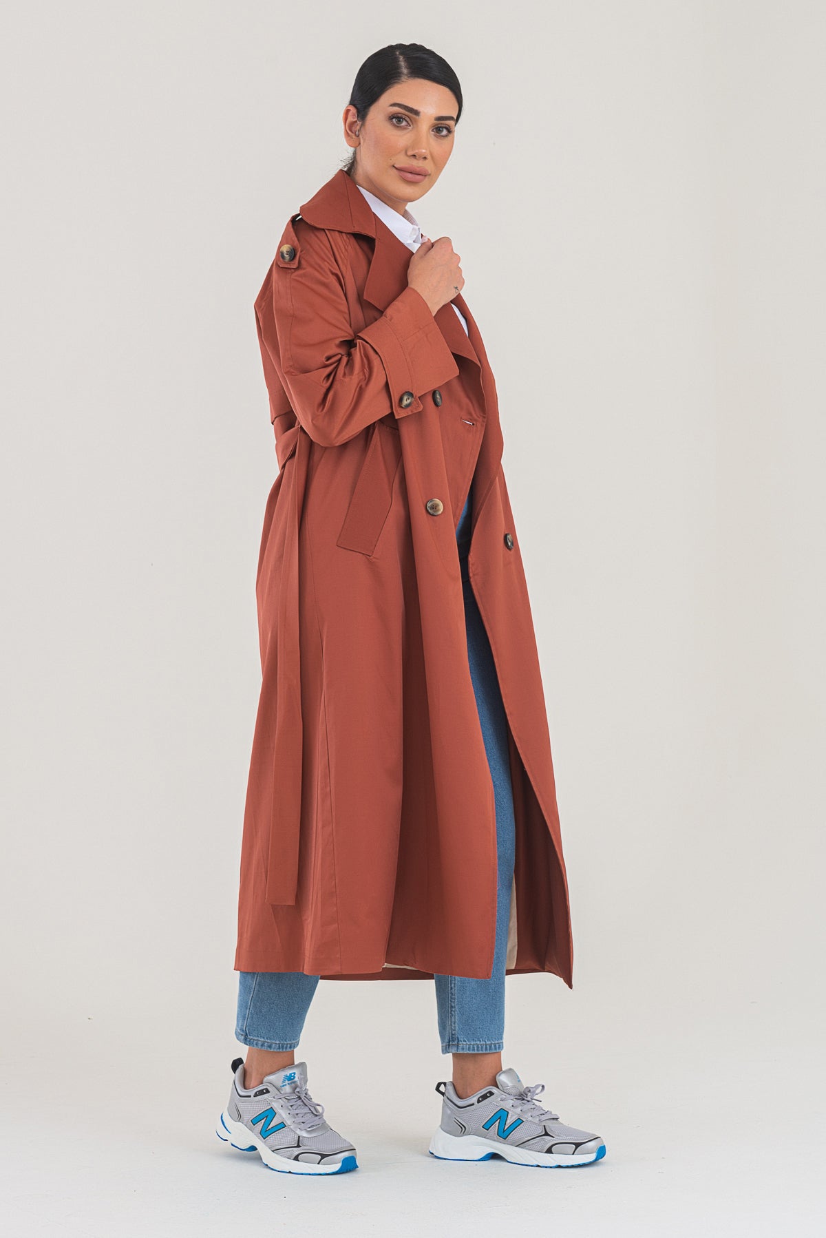 Trençkot Tasarım Oversize Astarlı Geniş Kesim Creed