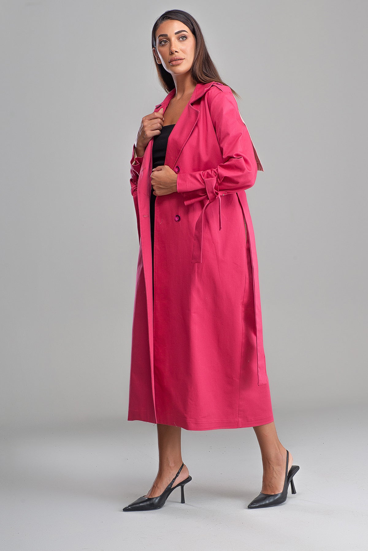 Trençkot Oversize Astarlı Rüzgarlık Detaylı Geniş Kesim Tasarım Nora