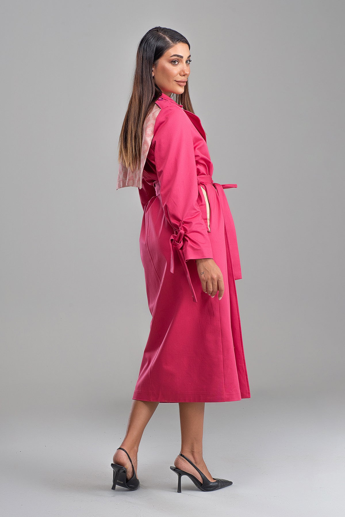 Trençkot Oversize Astarlı Rüzgarlık Detaylı Geniş Kesim Tasarım Nora