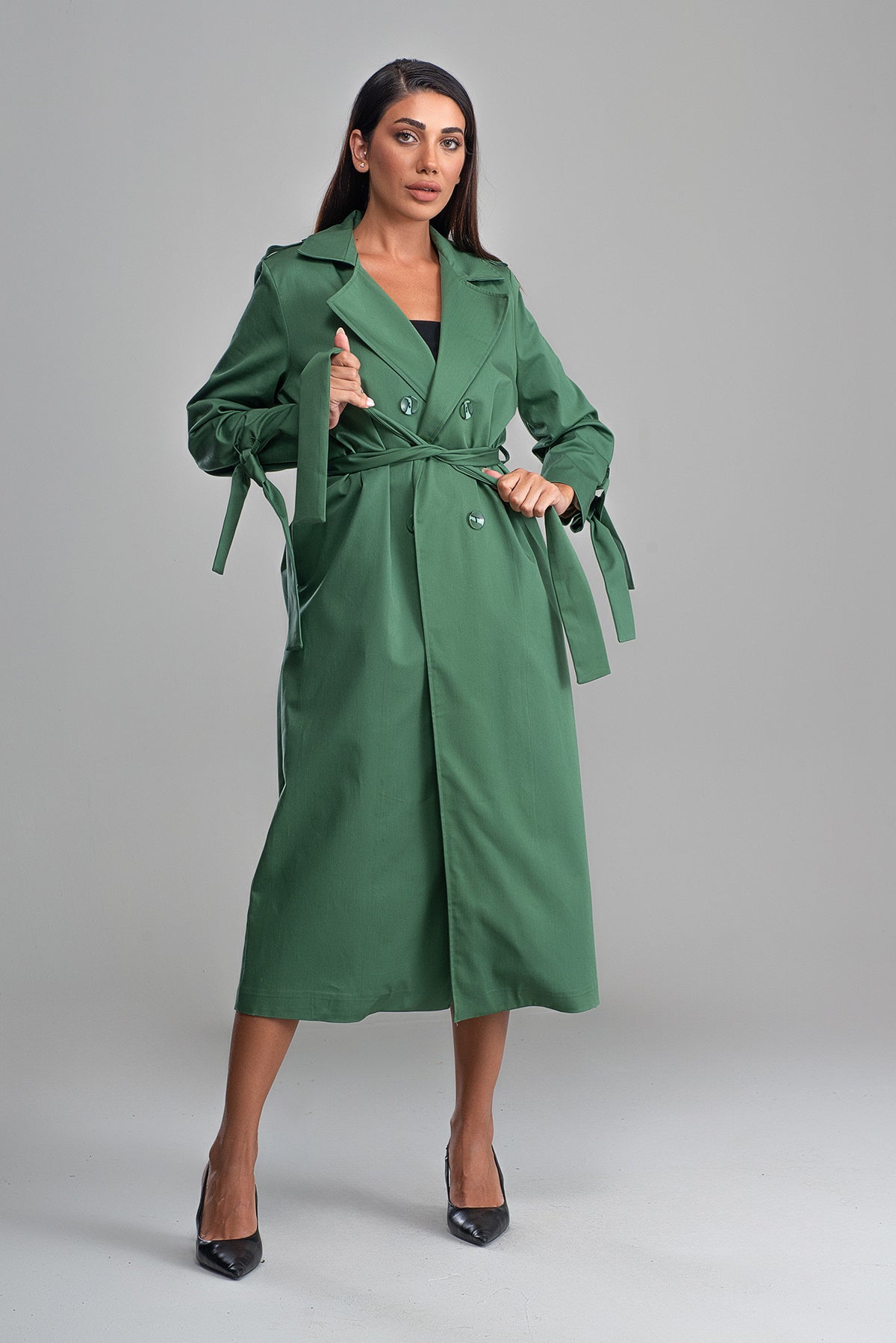 Trençkot Oversize Astarlı Rüzgarlık Detaylı Geniş Kesim Tasarım Nora