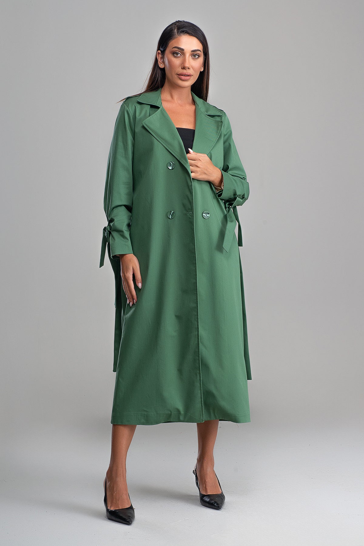 Trençkot Oversize Astarlı Rüzgarlık Detaylı Geniş Kesim Tasarım Nora