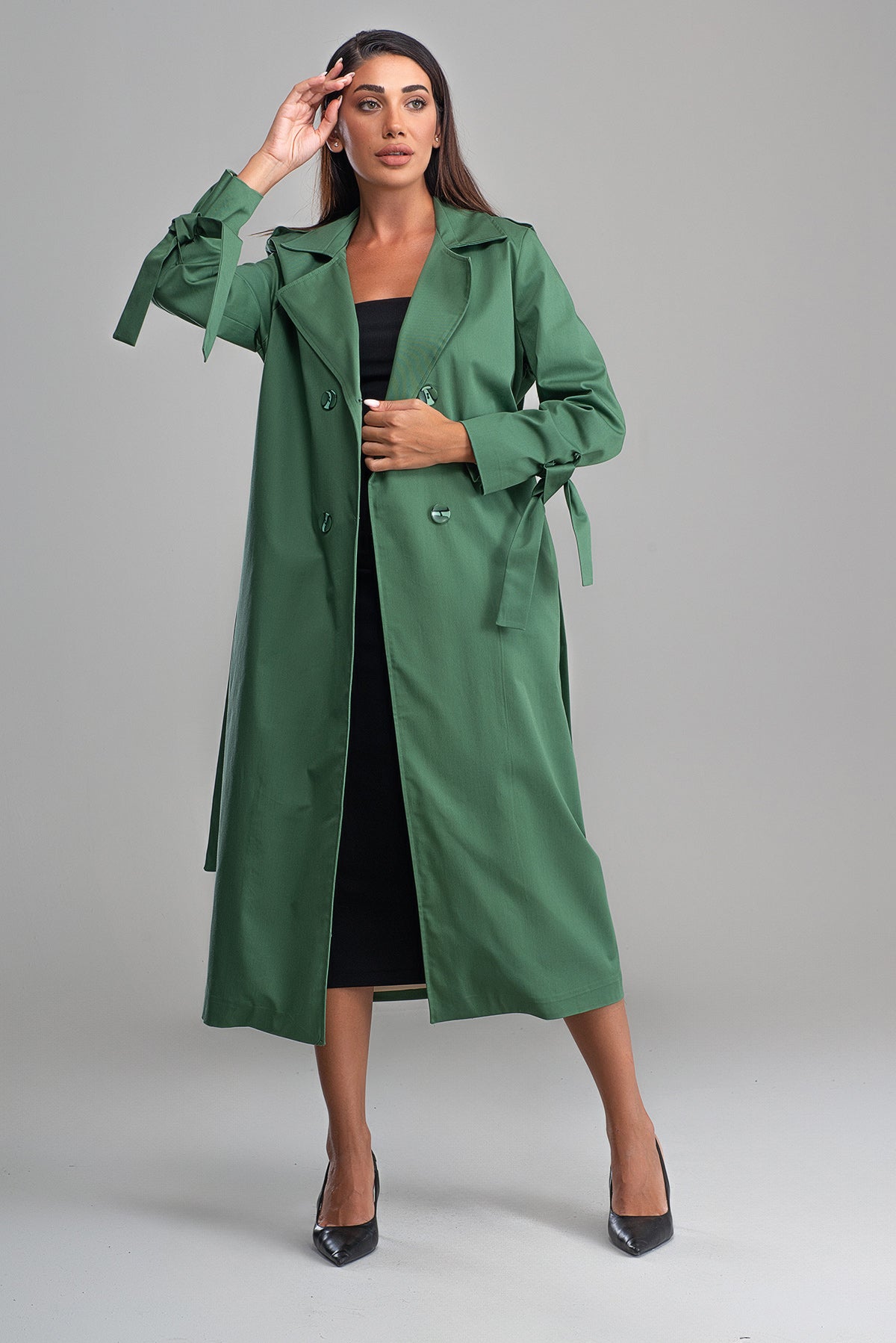 Trençkot Oversize Astarlı Rüzgarlık Detaylı Geniş Kesim Tasarım Nora