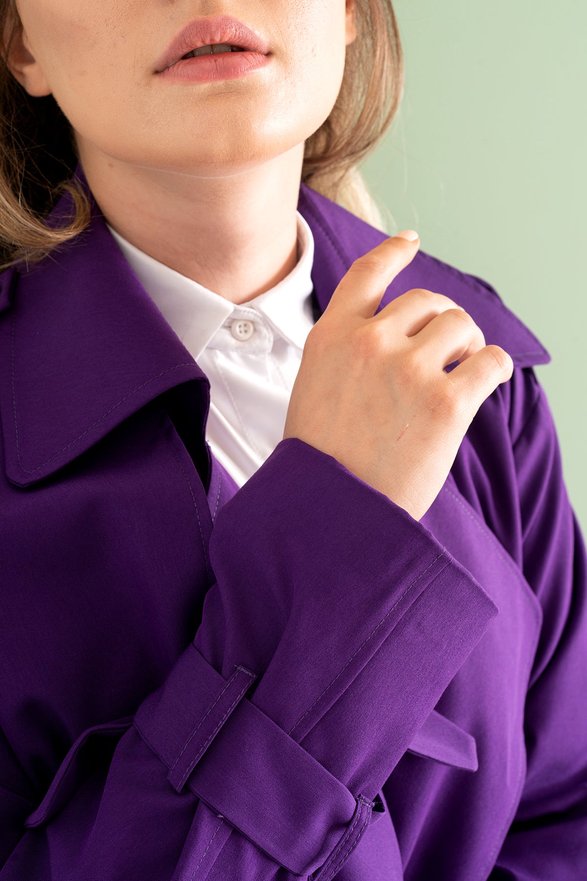 Trençkot Oversize Astarlı Geniş Kesim Pelerin Detaylı Arrow