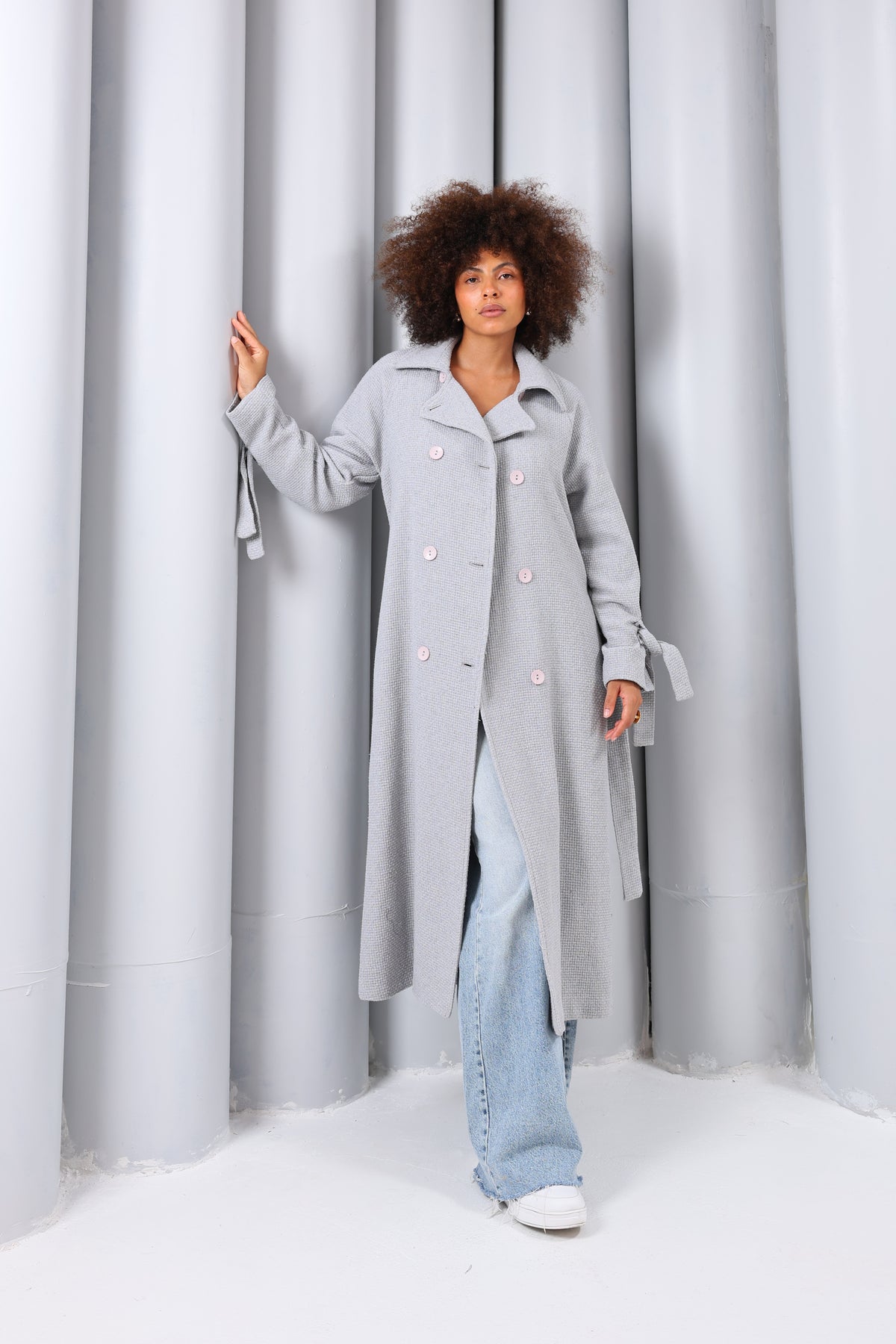 Palto-Kaban Oversize Astarlı Geniş Kesim Reglan Kol